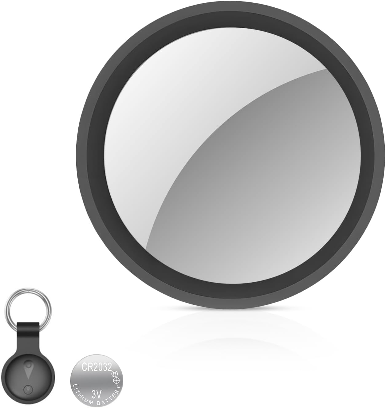 Ixtra New Tracker Tag-2Pack with Holder, Bluetooth Item Finder Work with Apple Find My APP (Ios Only), Easy Battery Replacement, Smart Keys Finder and Item Locator for Keys,Wallet,Pet (2Black)