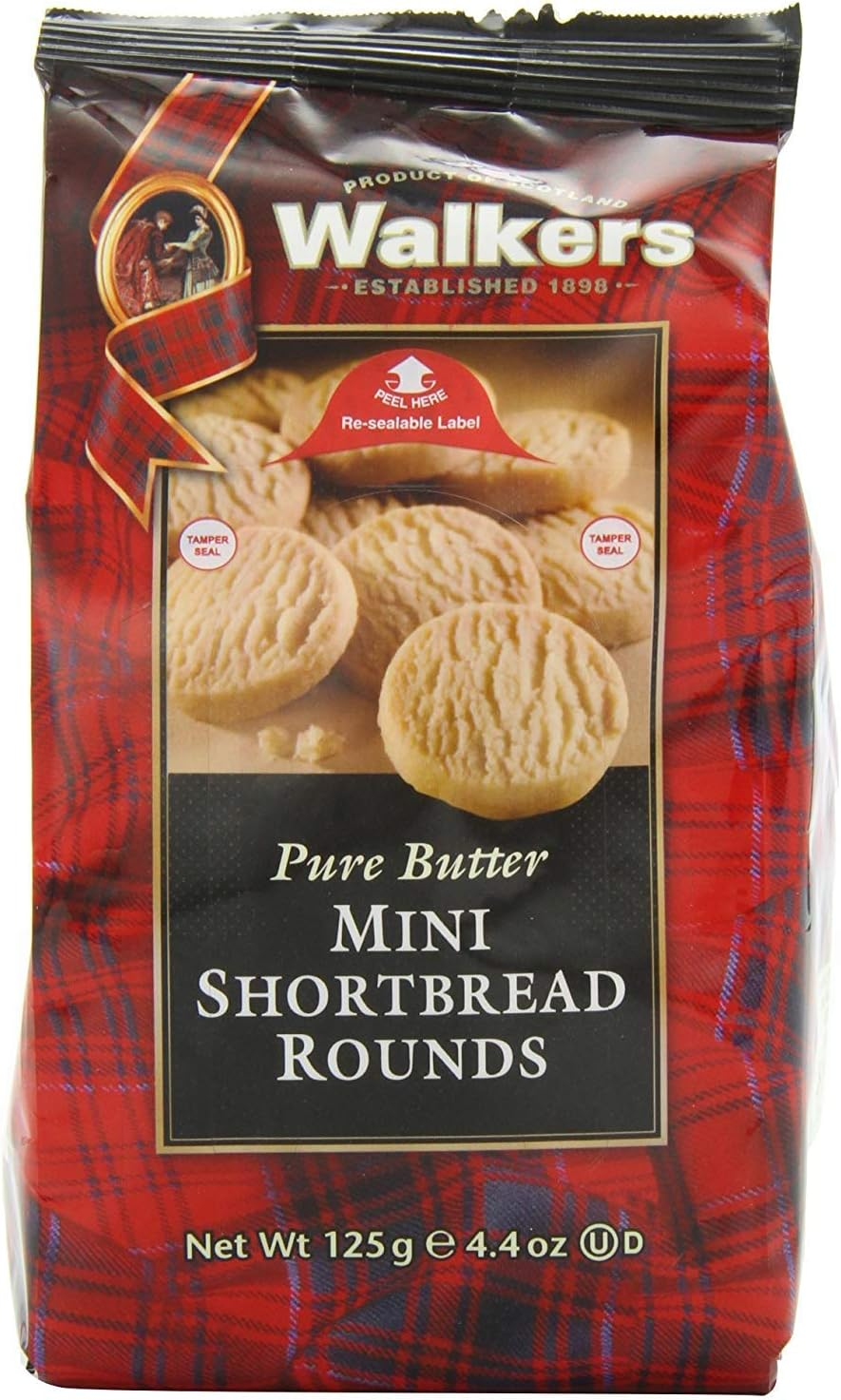 Walkers Shortbread Mini Scottie Dogs, Traditional Pure Butter Shortbread Cookies in Novelty Packaging, 5.3 Ounce Decorative Carton - 124 G (Pack Of 6), Mini Chocolate Chip