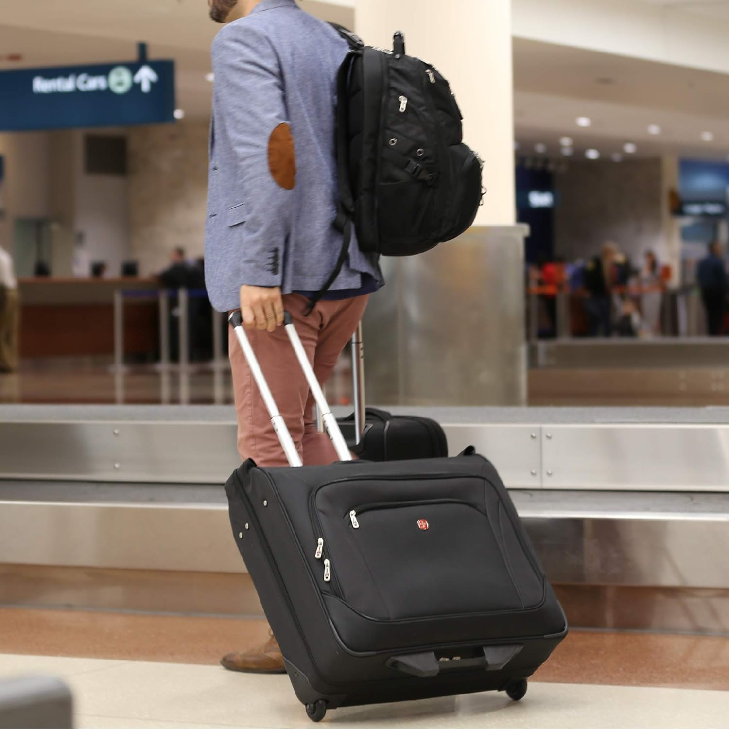 SWISSGEAR Premium Rolling Garment Bag | Bonus Hanging Feature | Men'S and Women'S Carry-On Luggage image number 5