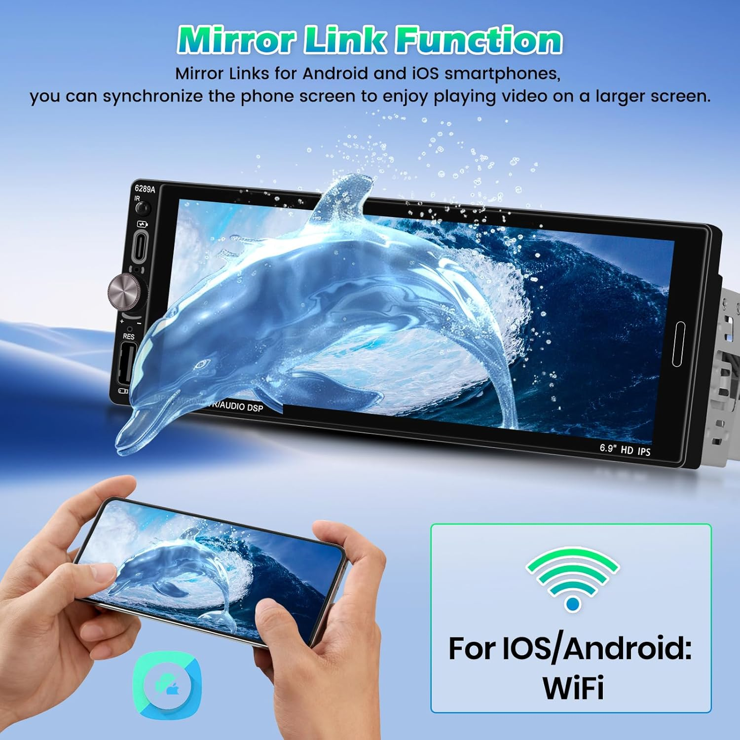 Roinvou 4+64G Android Carplay Stereo for Subaru Forester Impreza WRX STI 2008-2012, 9" Touch Screen Carplay Android Auto with 32EQ Bluetooth Wifi GPS Navigation Mirror Link 1280 * 720 Resolution