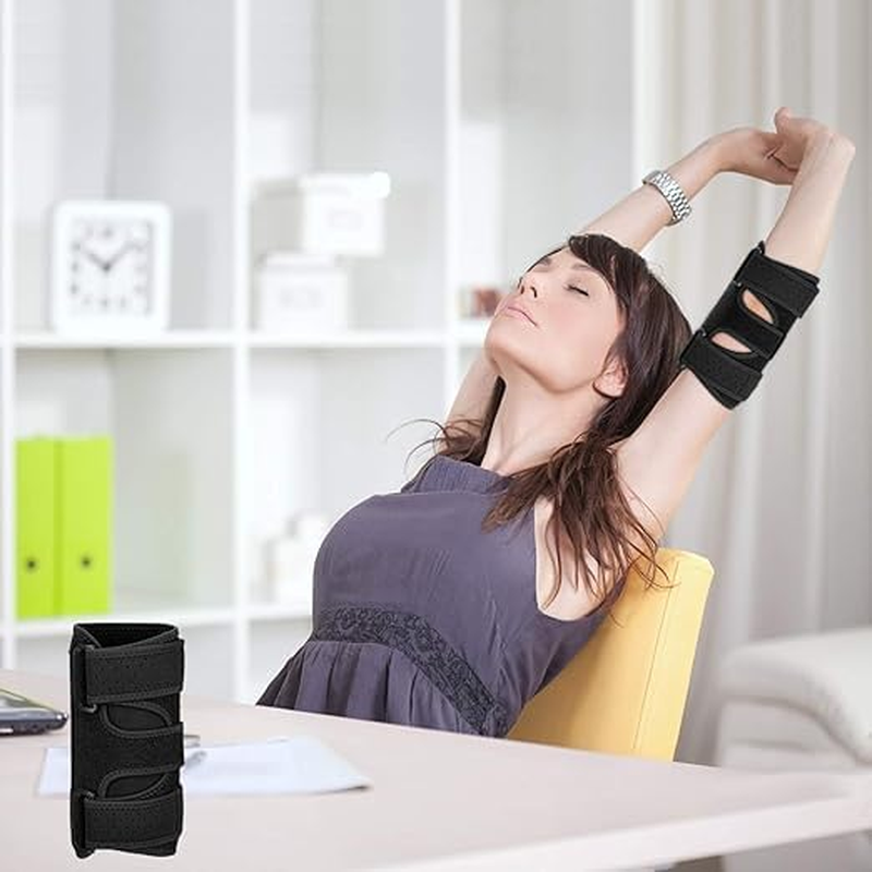Elbow Brace, 2 Removable Metal Splints for Tendonitis, Elbow Brace for Ulnar Nerve Entrapment, Cubital Tunnel Syndrome, Night Elbow Splint for Men Women image number 6