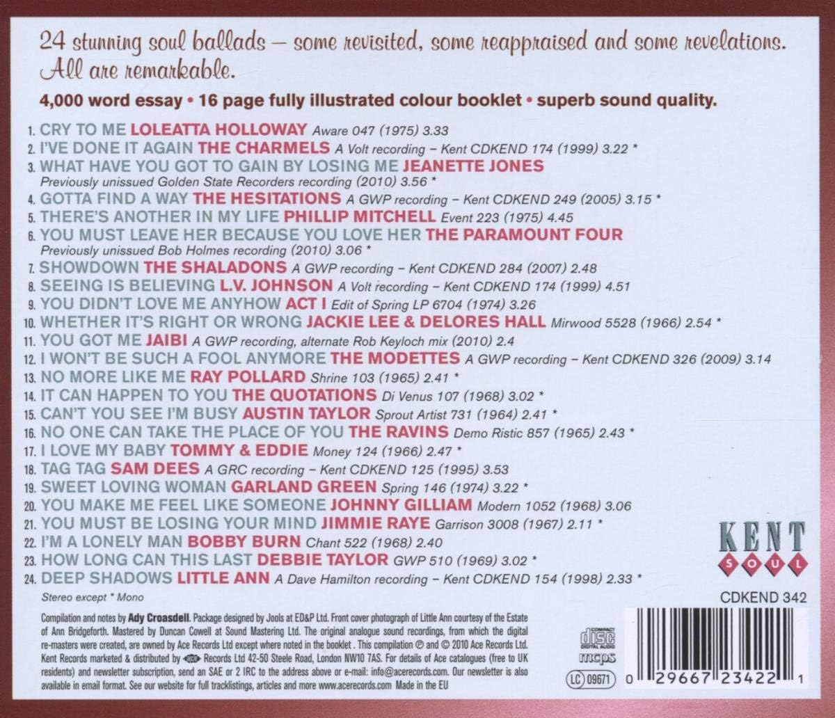 Deep Shadows: Best of Kent Ballads / Various image number 2