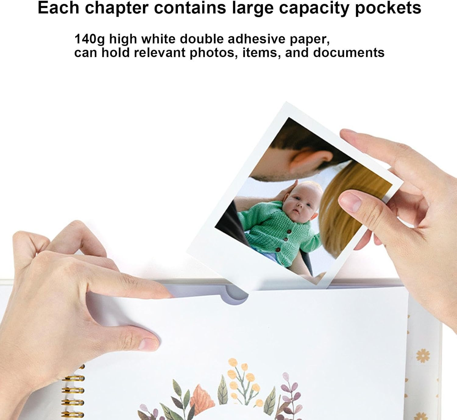 Baby Memories Books | Record Book Journal Milestone Scrapbook for Baby'S First Year | Milestone Book for Baby, Meaningful, Exquisite Tracker to Capture Milestones image number 4