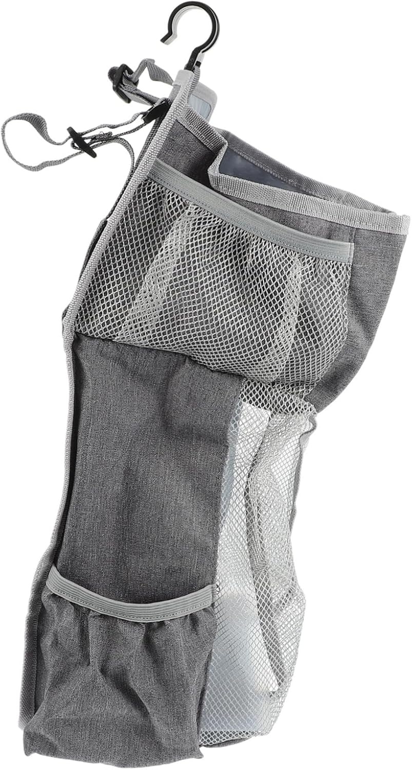 Hanging Diaper Organizer Bag for Nappy Storage Crib Pouch Grey Snowflake Material Easy Attachment to Bed for Quick Access to Essentials image number 1