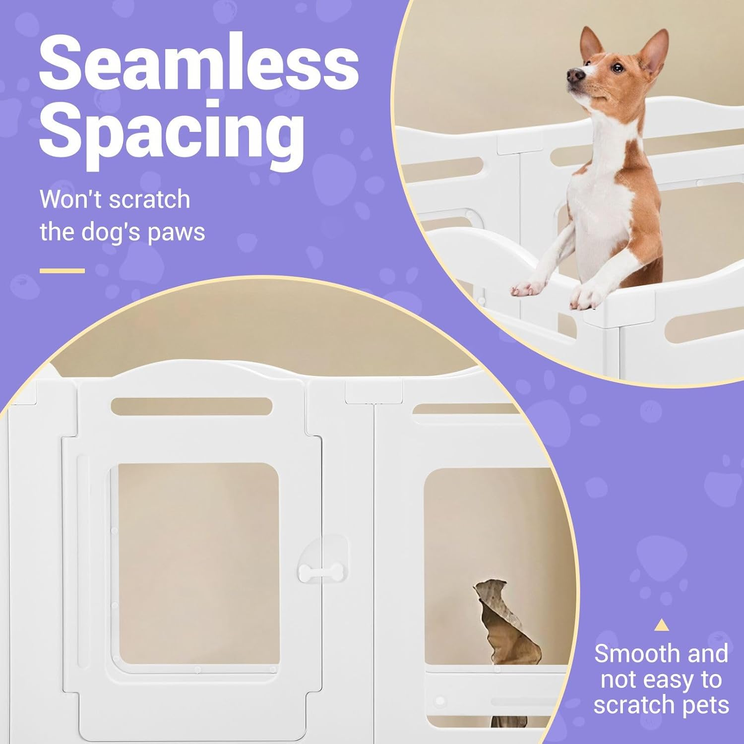 Pet Scene 75CM Tall Dog Fence, 8 Panels Pet Cat Kennel Cage Enclosure Crate Safety Gate Fence Whelping Box Barrier Indoor Outdoor Kitten Puppy Furniture image number 2