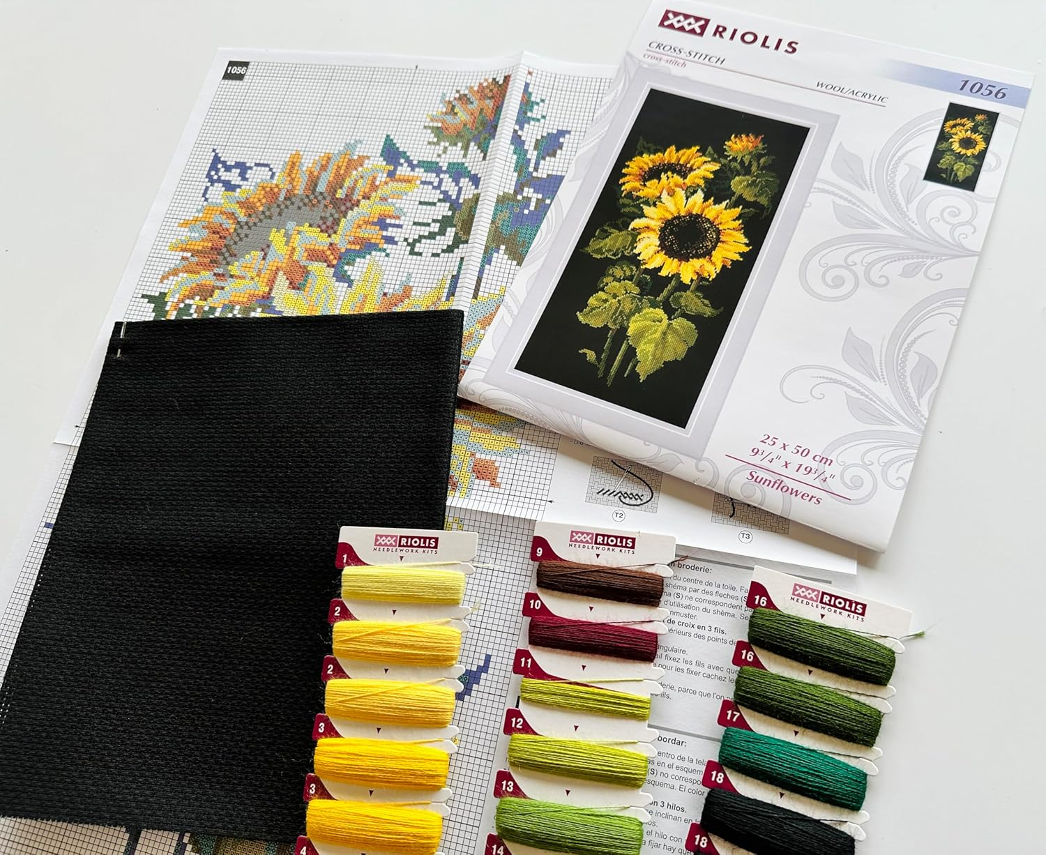 Sunflowers Counted Cross Stitch Kit-9.75X19.75 10 Count
