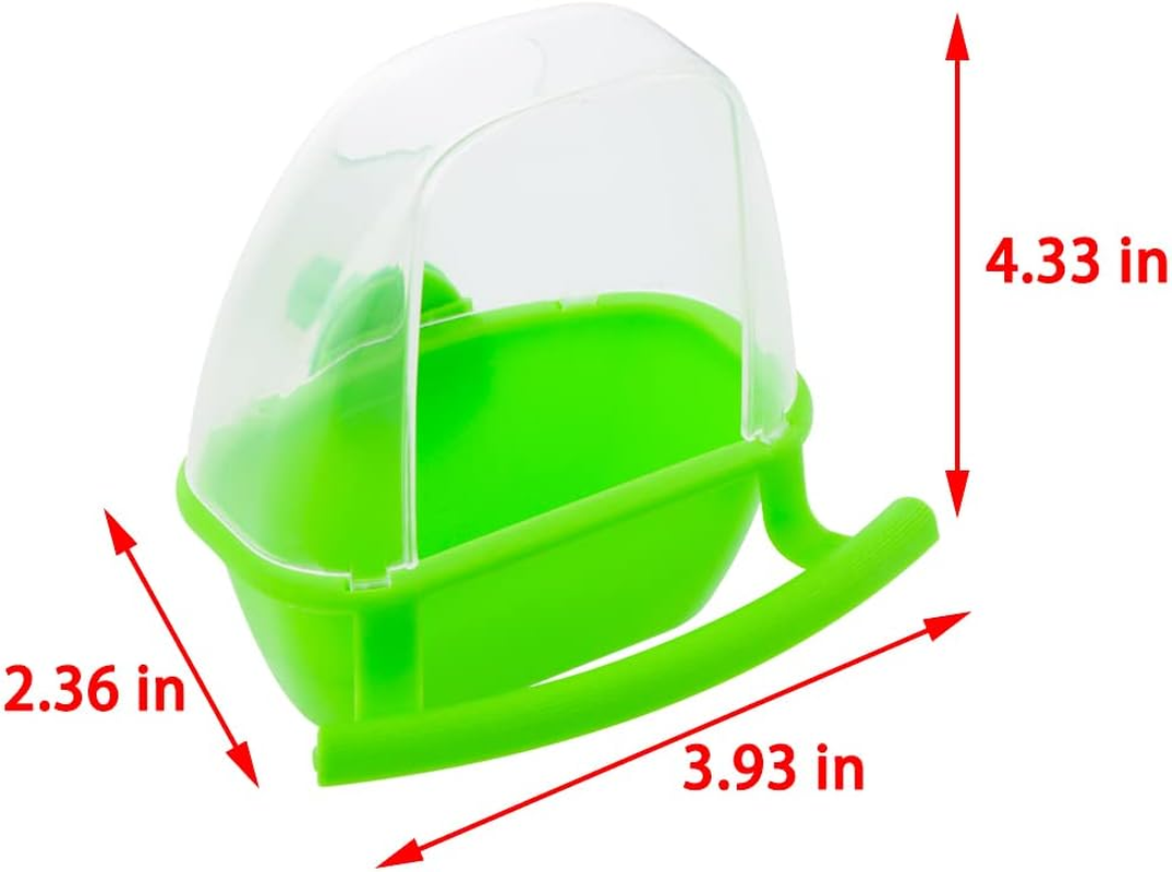2 Pcs Small Bird Slot Feeder No Mess Cage Hanging Feeder Cup Plastic Food Feeding Box image number 5