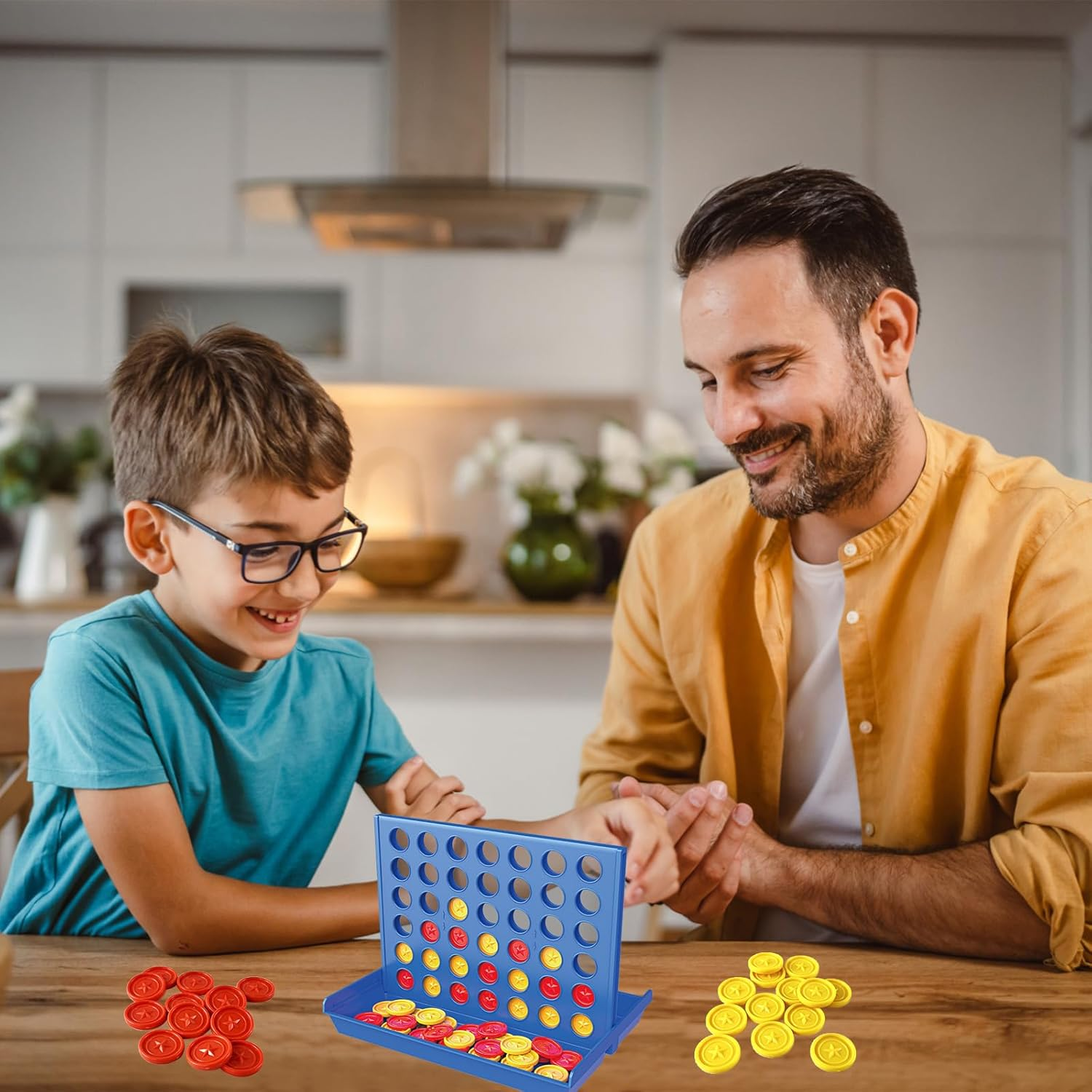 Connect Game for Kids,4 Wins Classic,Four Wins Travelling Games,4 in a Row,Strategy Game for 2 Players,Educational Toy Gifts Suitable for Children