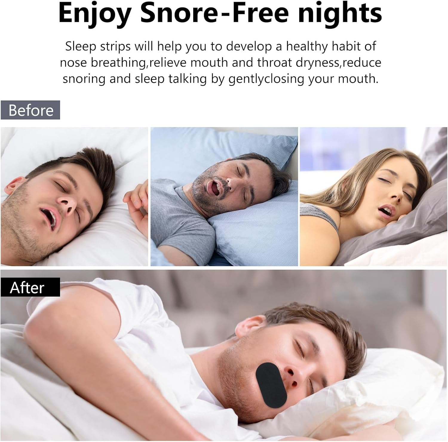 Mouth Tape for Sleepin, anti Snoring Sleep Tape - 60 Pack image number 3