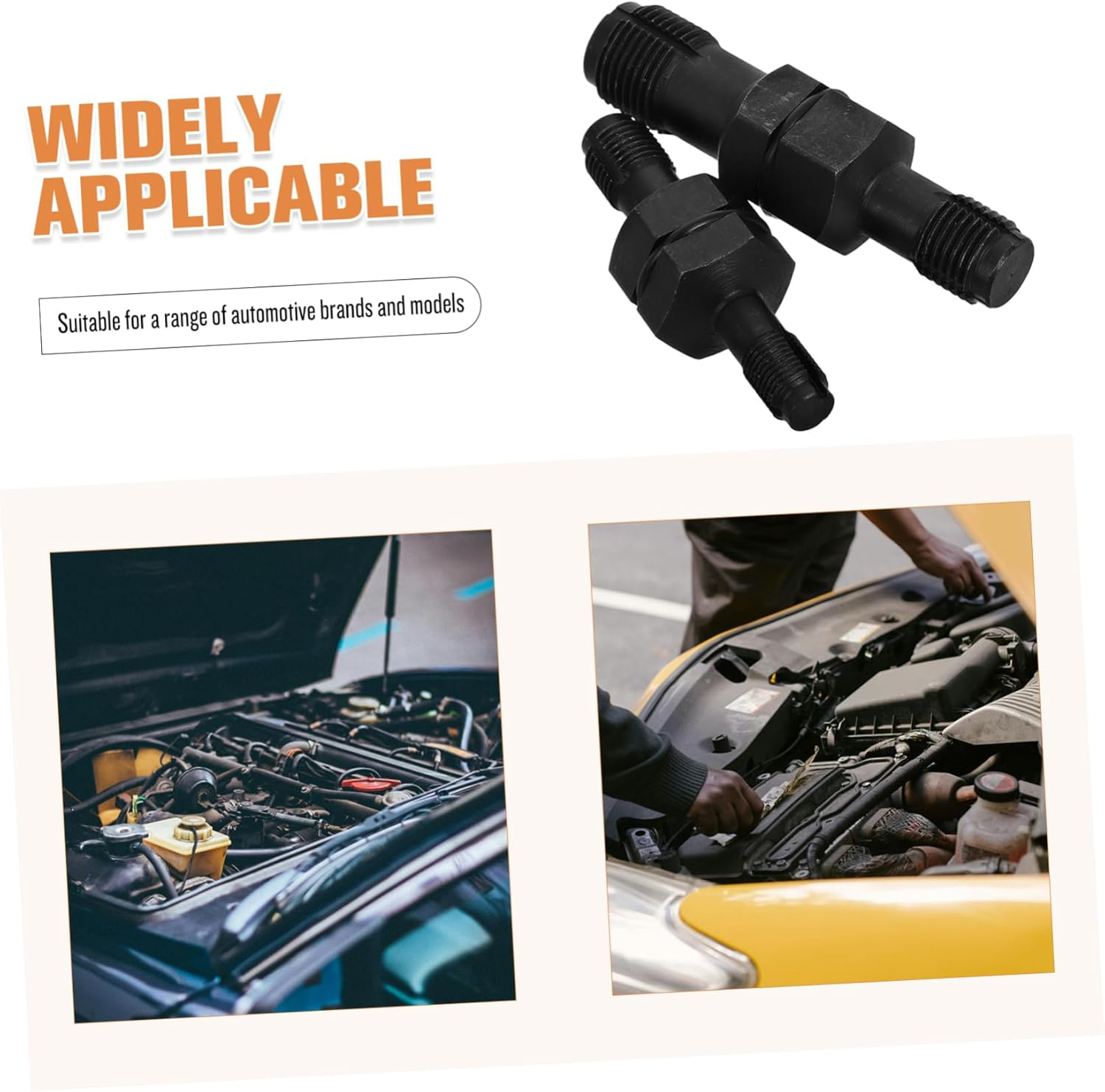 FELTECHELECTR 2Pcs Spark Thread Repair Tool Set Double-Ended Wrench for Automotive Maintenance image number 1