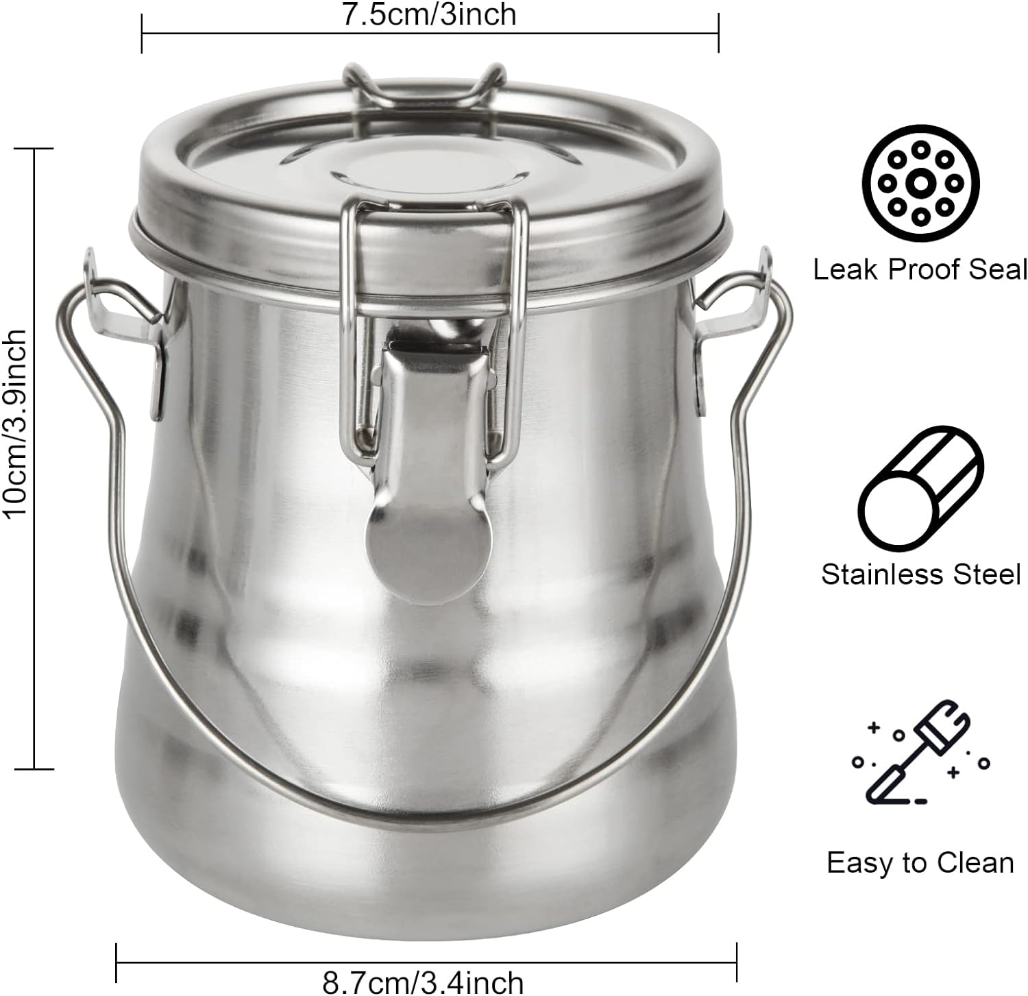 DIRBUY Oil Paint Brush Washer, Portable Stainless Steel Leak-Proof Paint Brush Washer with Lid and Filter Screen for Oil Painting, 3.9 Tall X 3.4 Inch Diameter image number 4