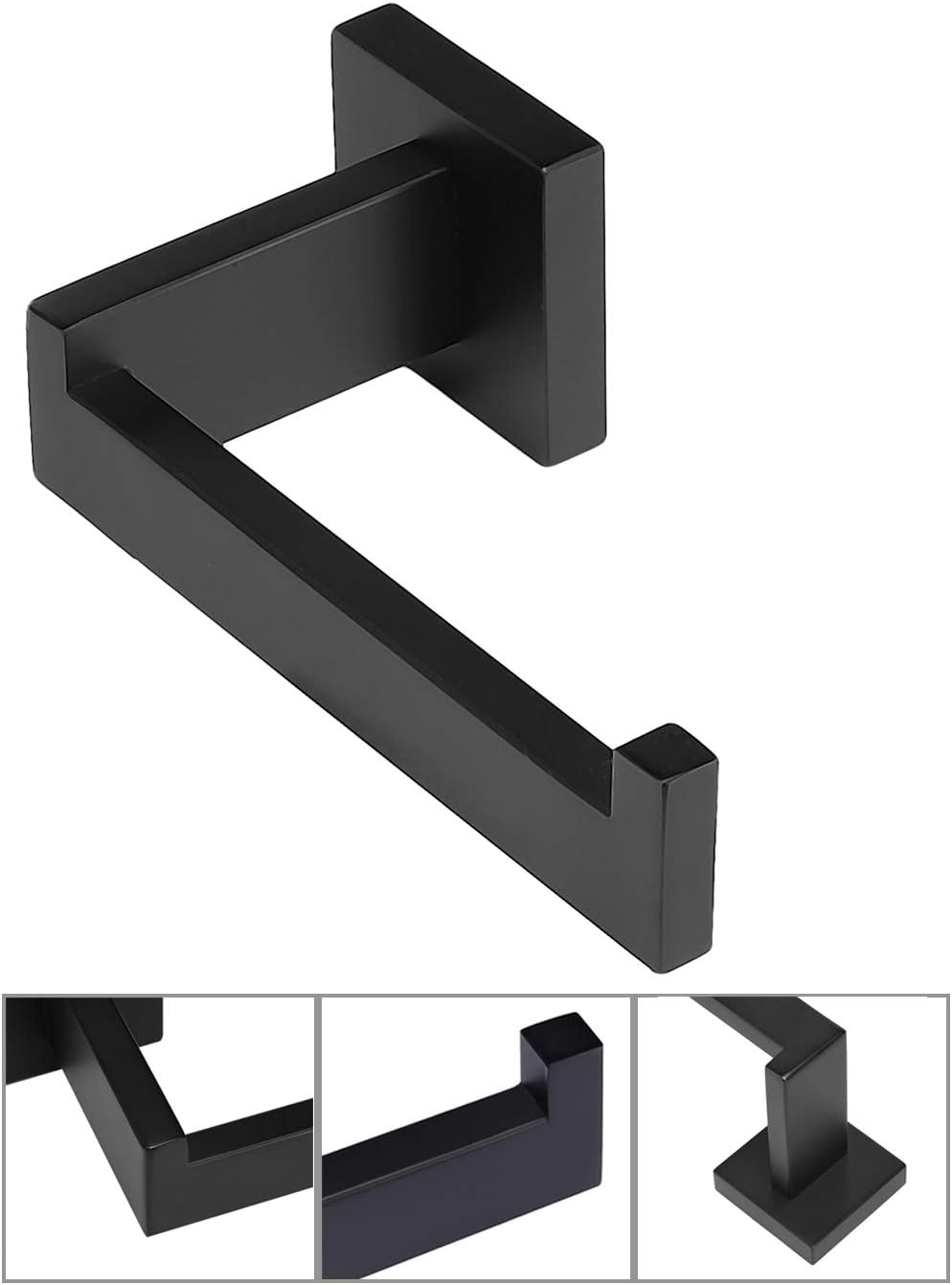 Toprema Toilet Paper Holder Tissue Roll Holder Hanger SUS304 Stainless Steel Matte Black Bathroom Lavatory Hardware Wall Mount image number 1