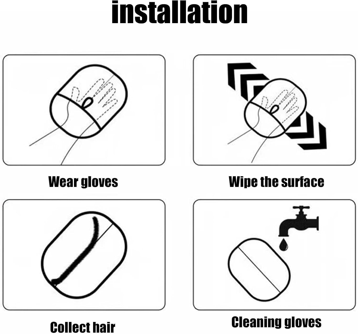 BGENHPON Pet Hair Remover Glove Reusable Silicone Double Sided for Cats and Dogs, Grooming Glove for Shedding, Bathing, Washing and Static Removal, 1PC image number 6