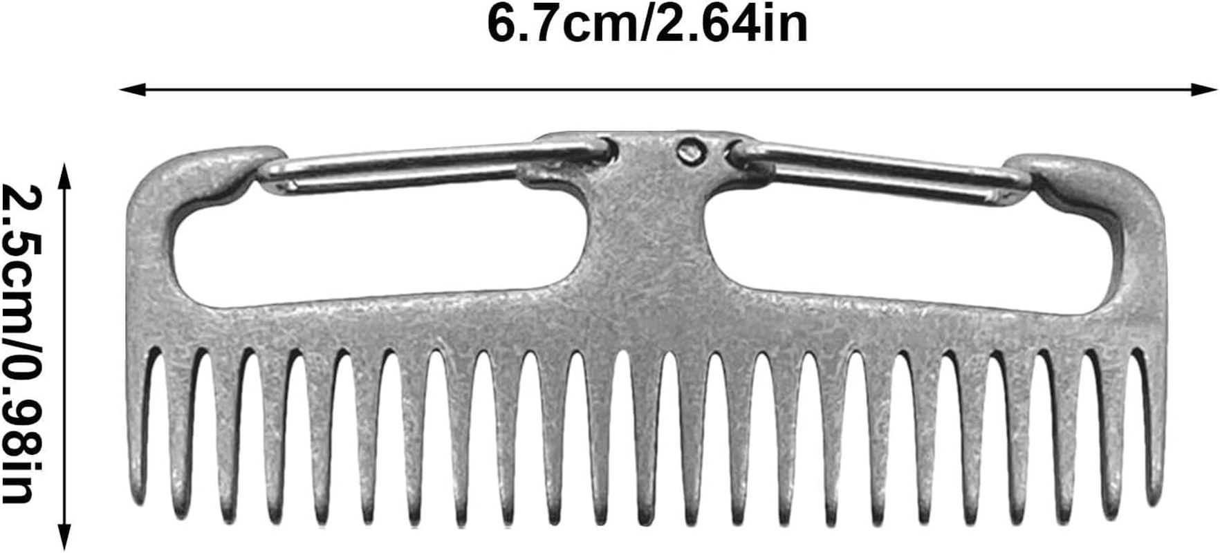 Outdoor Carabiner Comb - Portable Pocket Hair Comb, Men'S Travel Hair Comb, Lightweight Pocket Titanium Keychain Hair Comb, Antistatic Design, Camping Hair Comb Tool for Mountaineering, Camping image number 6