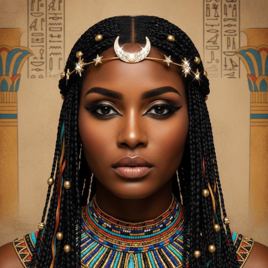 Fashband Boho Moon Headband Gold Star Headpiece Festival Hair Accessories Flower Bride Wedding Hair Chain Jewellery for Women and Girls image number 2