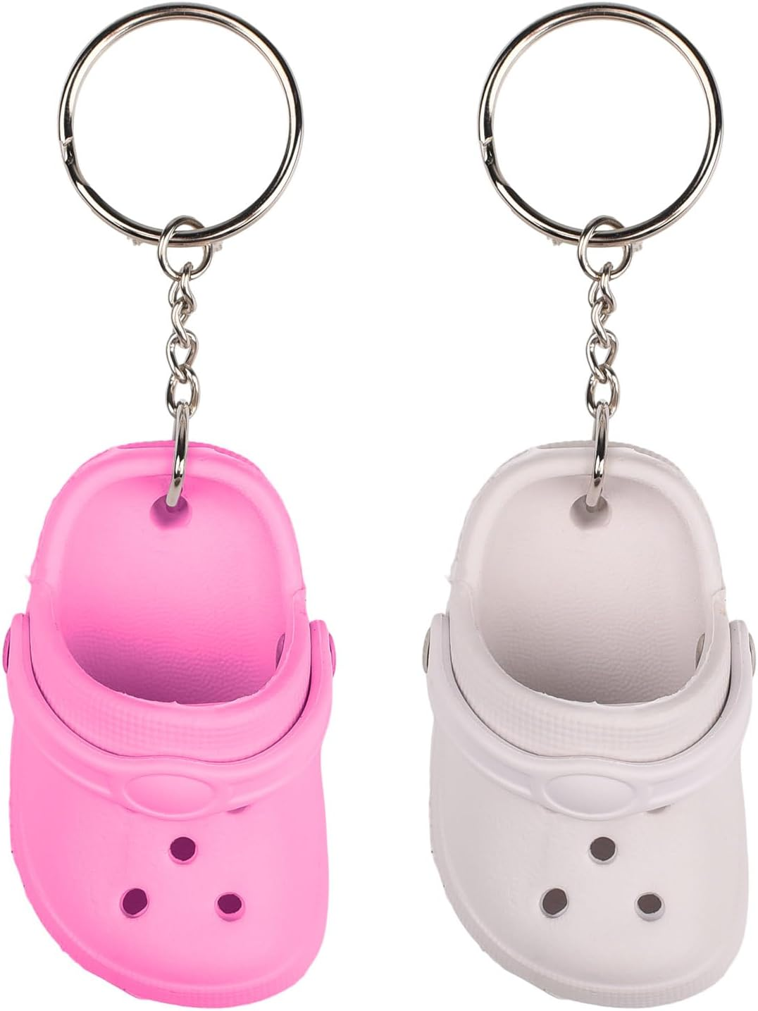 2 Pieces Mini Croc Shoe Keychain Novelty Keychain Shoe Pendant Key Ring Decorative Keychain for Gift Decor Party Favor image number 4