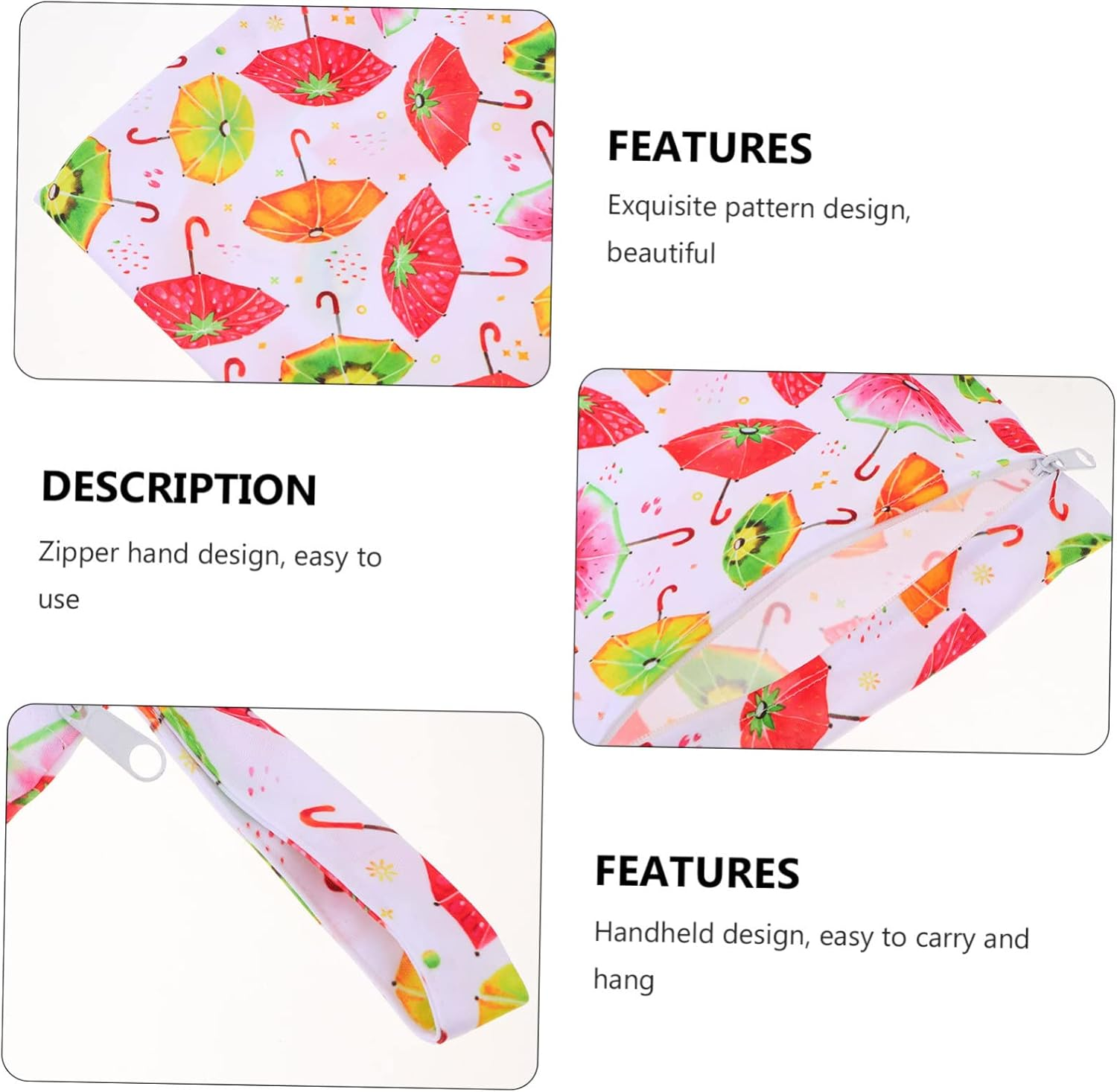 UPKOCH Diaper Storage Pouch Reusable Nappy Bag Breathable Cloth TPU Easy to Find Diapers for Travel Nursery - Assorted Color image number 6