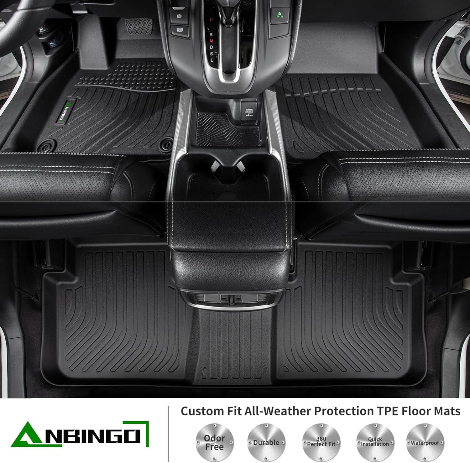 Anbingo&reg;Floor Mats Fit for Lexus NX 2015-2021 All Weather Car Mats Rug for 2016 NX TPE Rug Mat for 2017 NX Rubber Trunk Liner Carpet for 2018 NX Automotive Accessories for NX image number 3