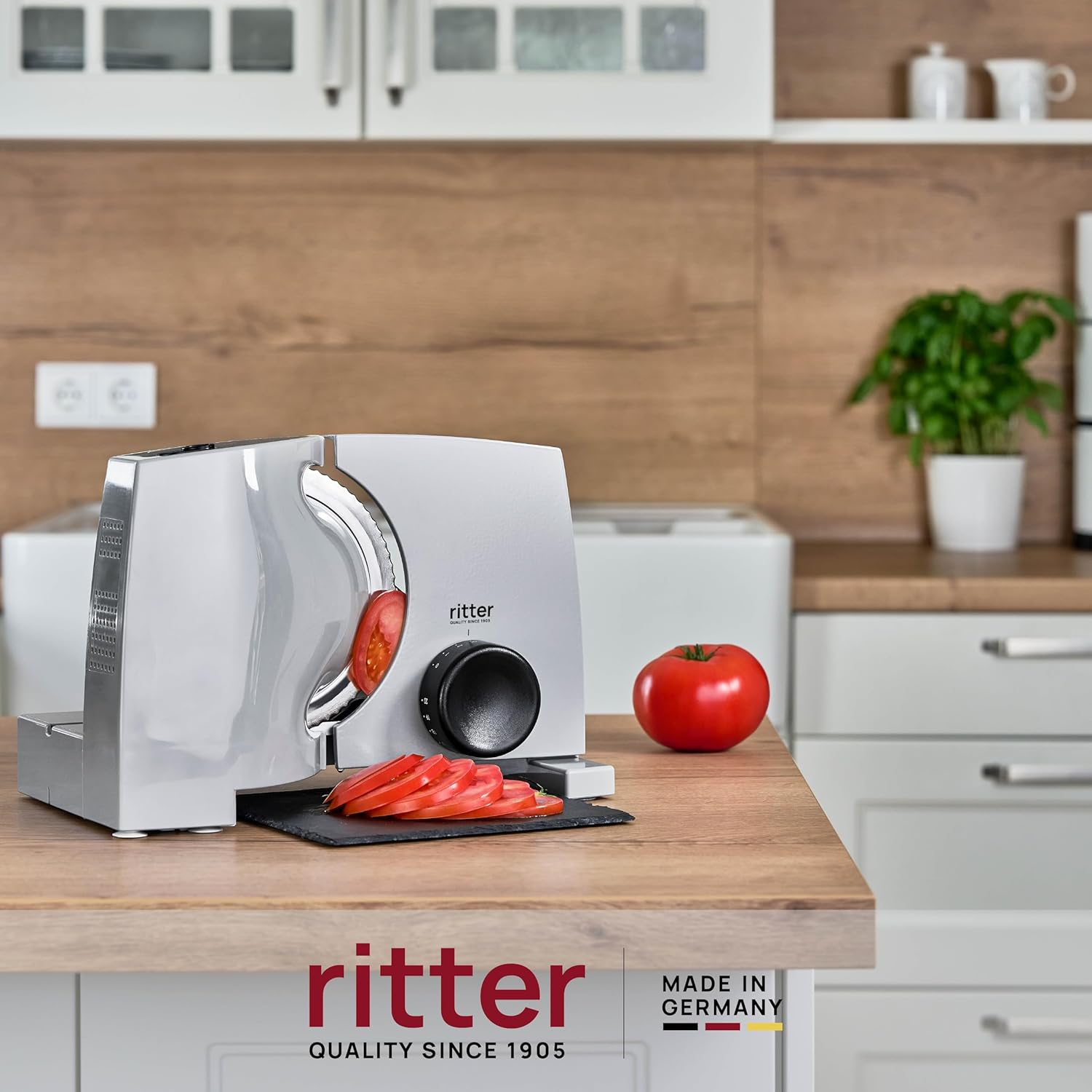 Ritter Nova 1 Electric All-Slicer and Bread Slicer Made of Metal, Made in Germany