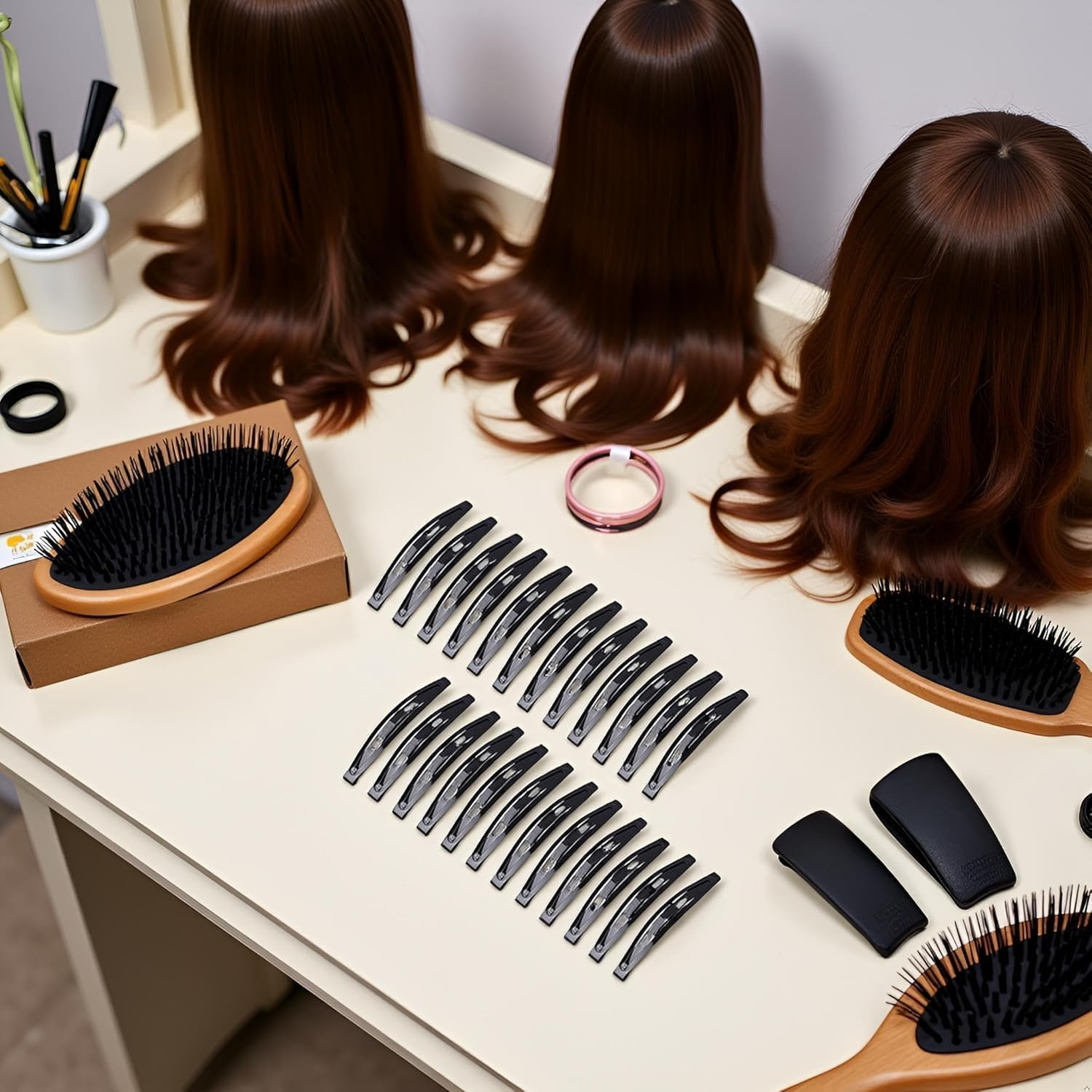 24Pcs Large Metal Snap Hair Clips for Women - 2.16 Inch Black No-Slip Clips for Long Hair, Makeup Styling image number 3