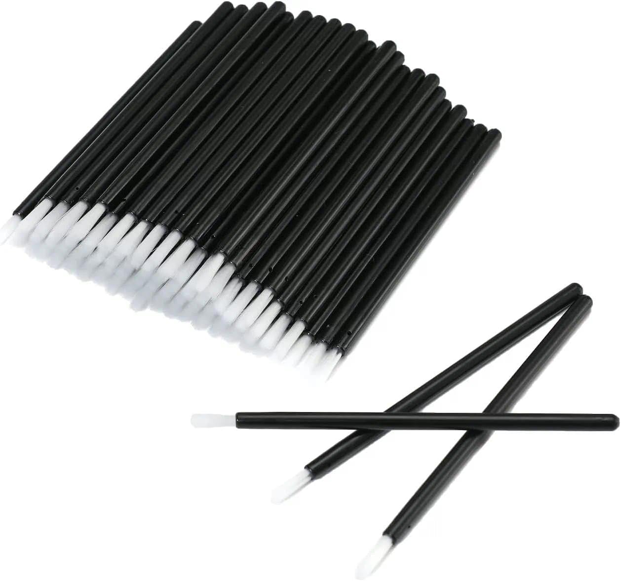 100 Pcs Mini Disposable Fiber Lip Brushes Makeup Brushes Travel Makeup Brush Beauty Tool for Lip Gloss Nail Polish - Ruibex