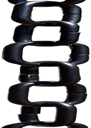 Monarch Rain Chains 18105 Aluminum Traditional Link Rain Chain, 8-1/2 Feet Length Replacement Downspout for Gutters, Black Powder Coated image number 6