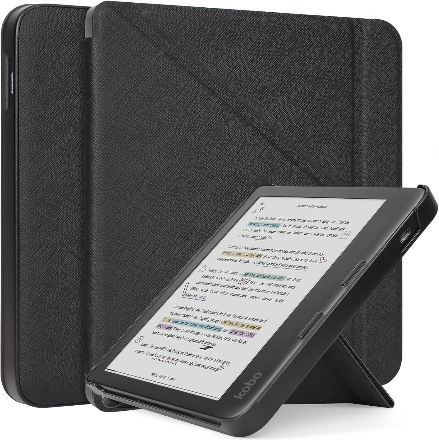 Caweet Clear Case for Kobo Libra Colour 7 Inch 2024 Release, Ultra Soft Flexible Transparent TPU Skin Bumper Back Cover Shell, Clear