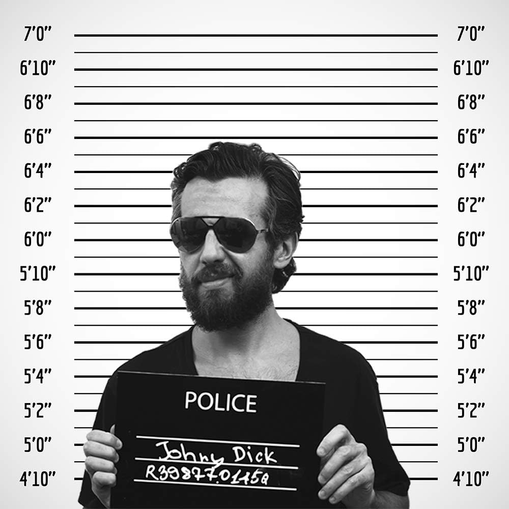 Dephoto Police Lineup Photography Backdrop Black Line Mugshot Decor Photo Background for Party Banner Children Game Vinyl Studio Prop 5X7Ft image number 5