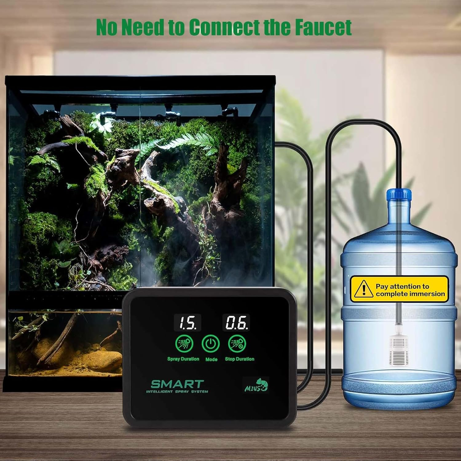 Lizihaowu Reptile Mister System with Timer, Smart Fogger for Reptiles Tank, Terrarium Mister Kit image number 2