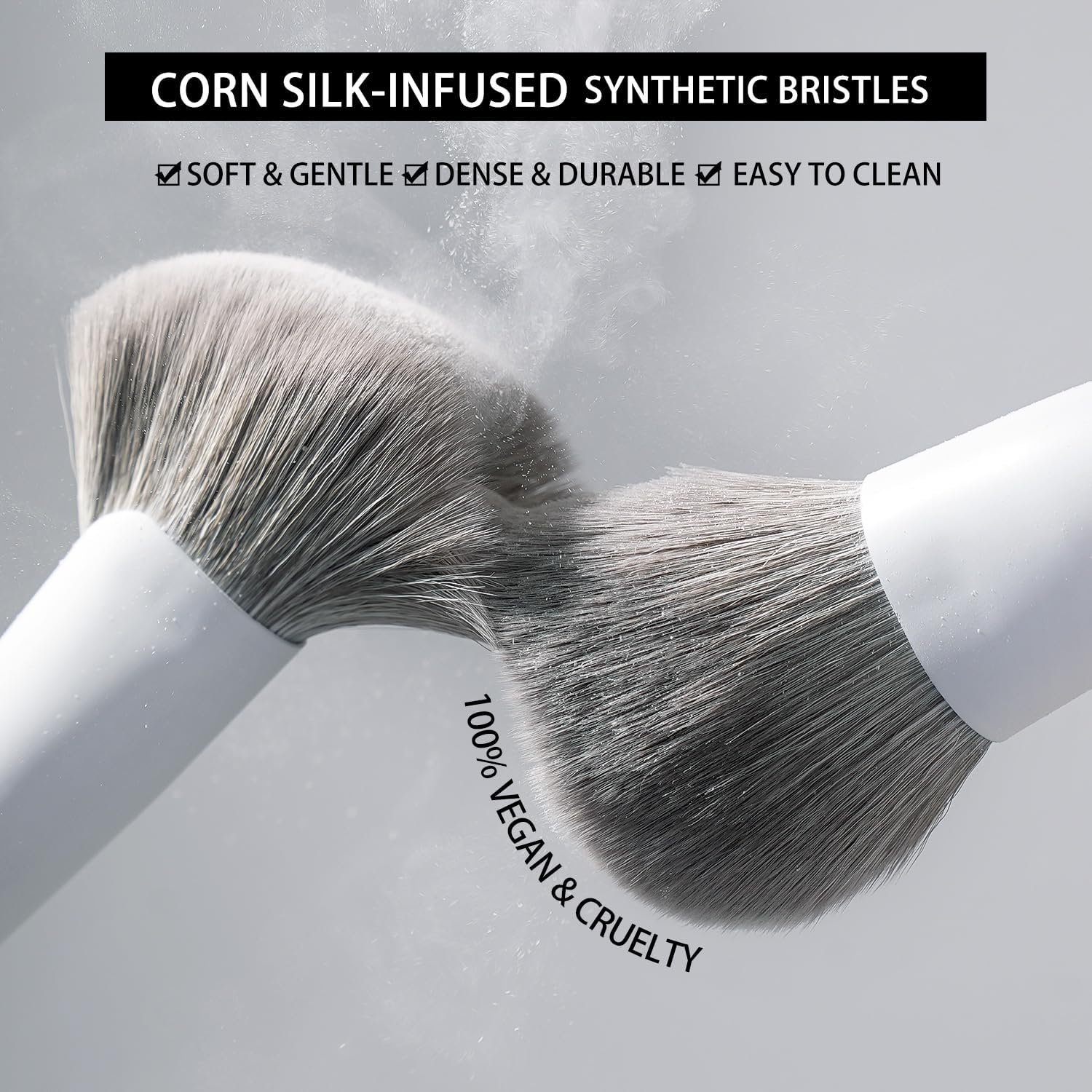 BEILI Makeup Brush Set,White Makeup Brush Set, 12 Vegan Makeup Brushes for Powder Foundation, Concealer, Eyebrows, Eyeshadow, Contour, Eyeliner, Blender Eye Brush (White)