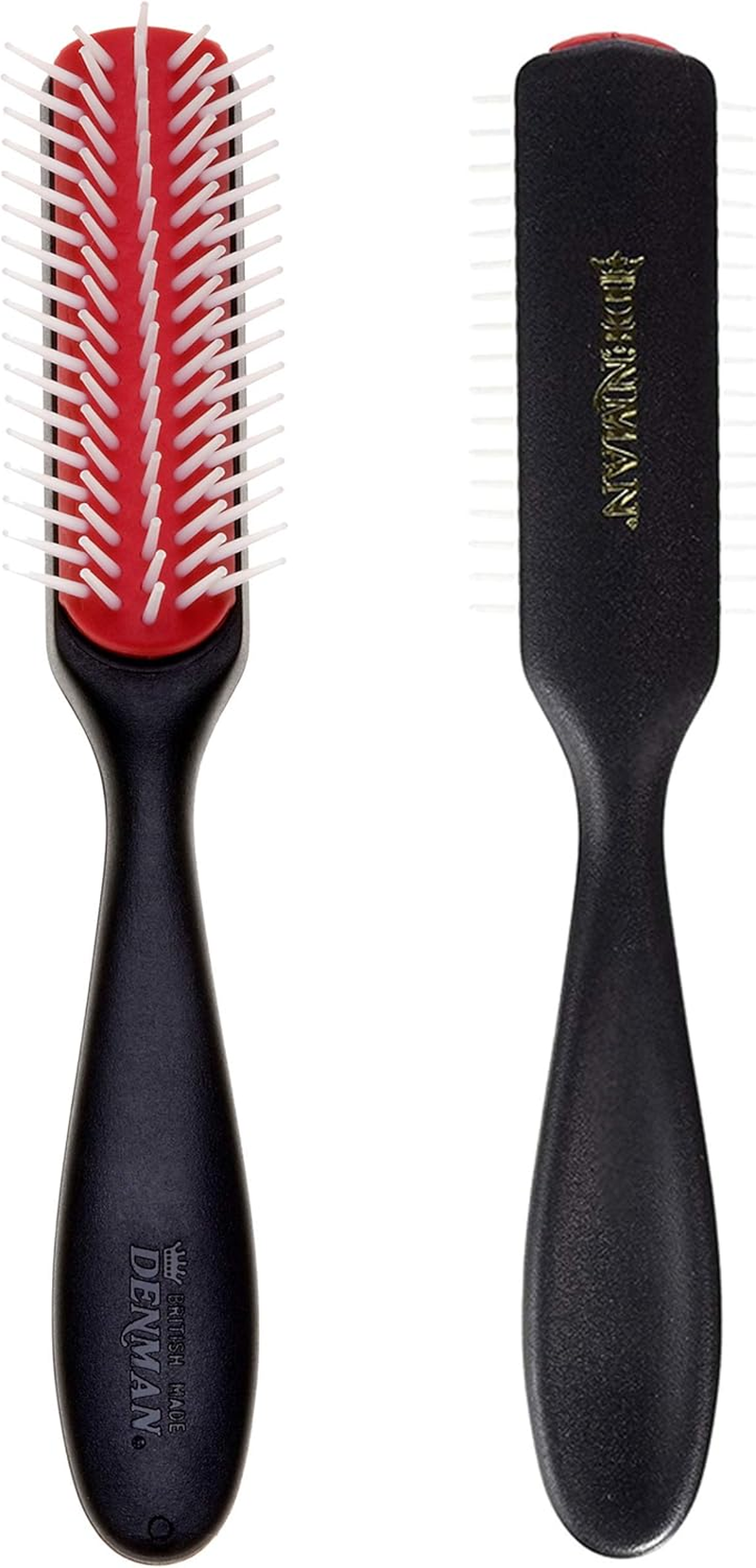 Denman 9 Row Styling Brush, Black, Medium