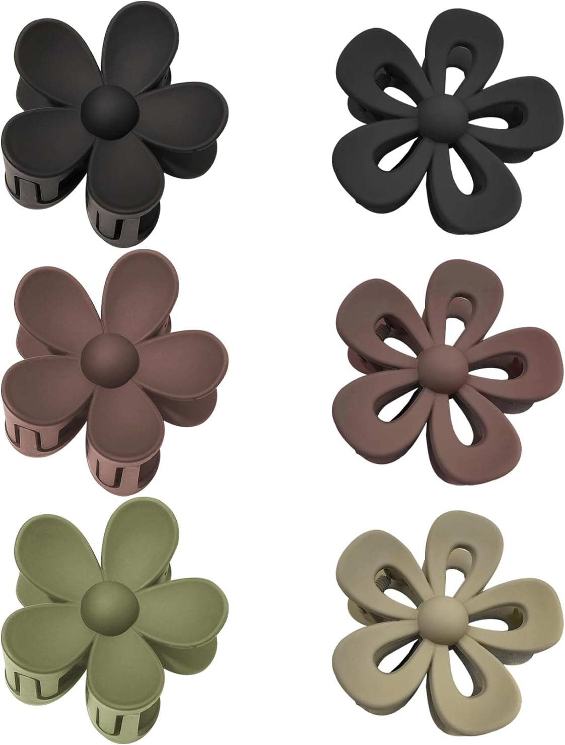 6-Piece Flower Hair Clip, Soft Flower Hair Clip, Slippery Flower Hair Clip, Cute Flower Hair Clip, Suitable for Women and Girls with Thin and Medium Thick Hair image number 4