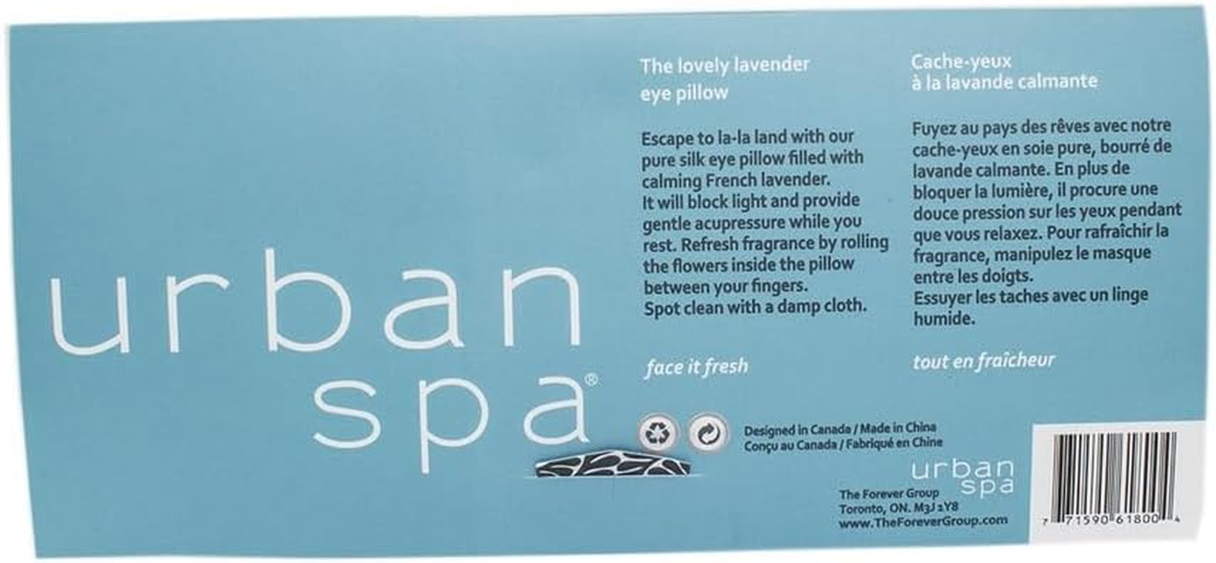 Urban Spa Silk Eye Pillow with French Lavender for Sleeping, Napping, Spas, Baths and More image number 4