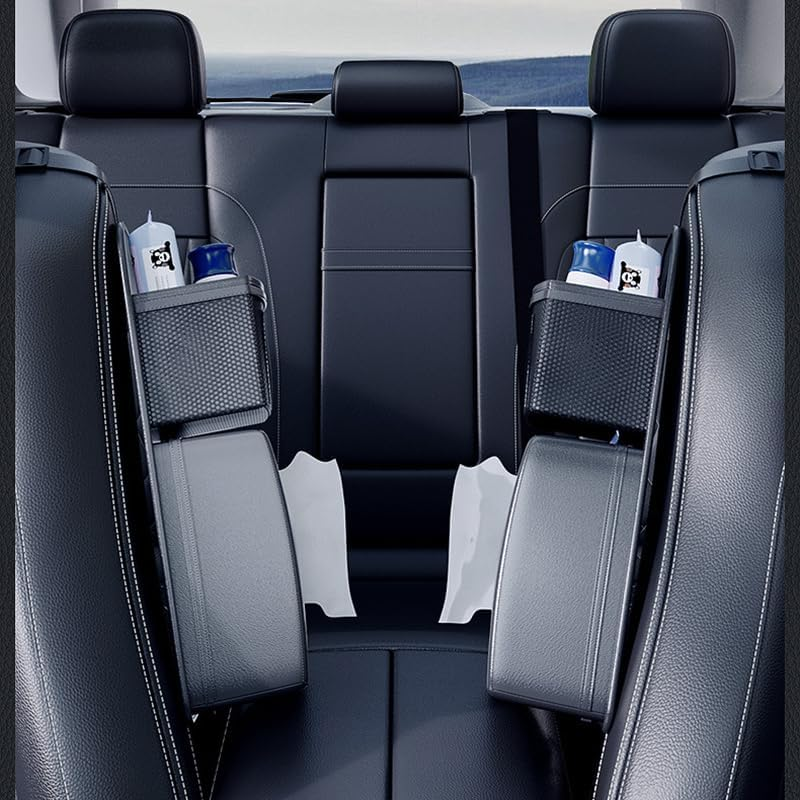 Car Seat Side Storage Bag, Universal Fit, Easy Installation, Black image number 6