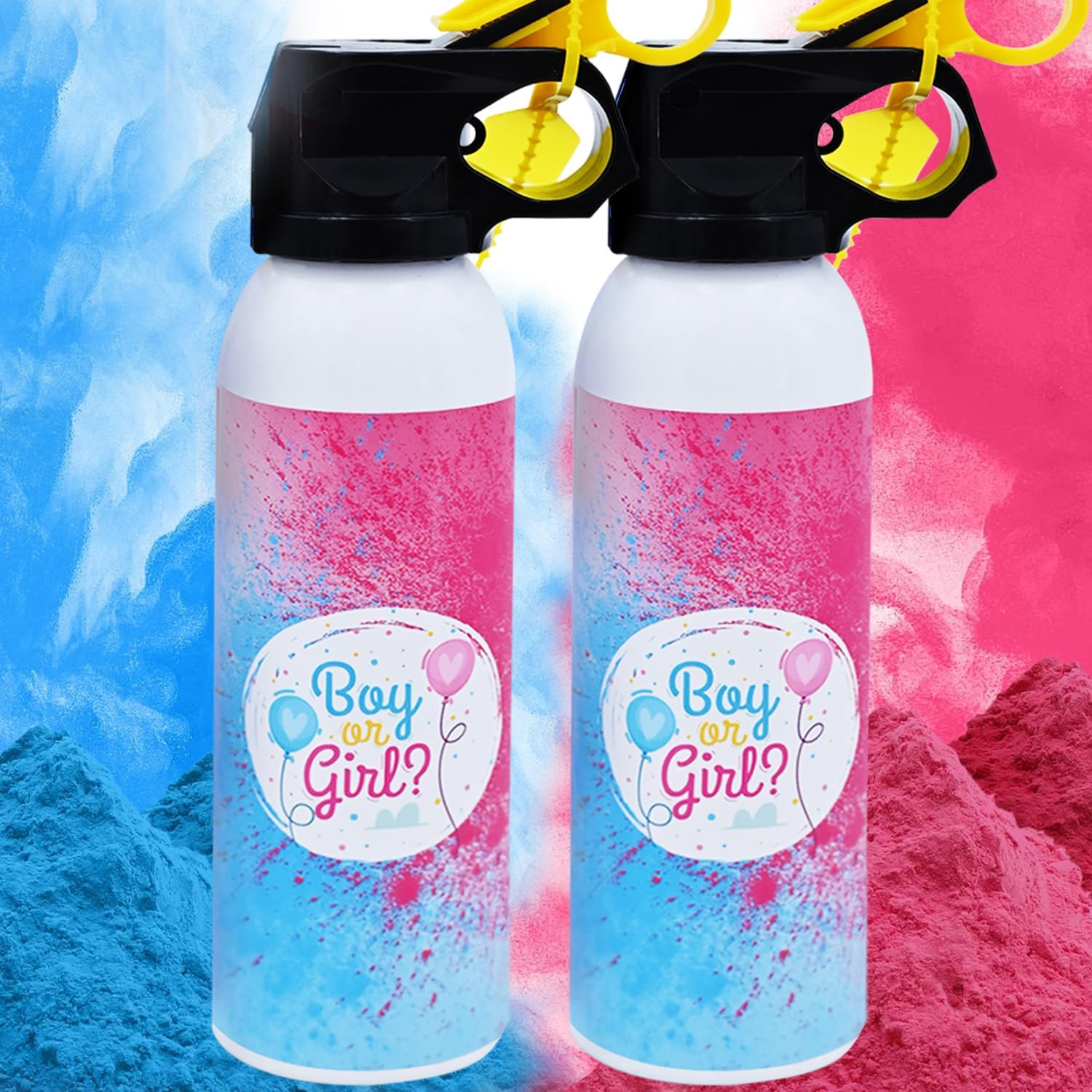 Gender Reveal Fire Extinguisher 2 Pack Color Extinguishers Extintor De Revelaci&oacute;n De G&eacute;nero Party Smoke Pink or Blue for Baby Reveal Party Decoration Boy or Girl Gender Reveal Ideas image number 4