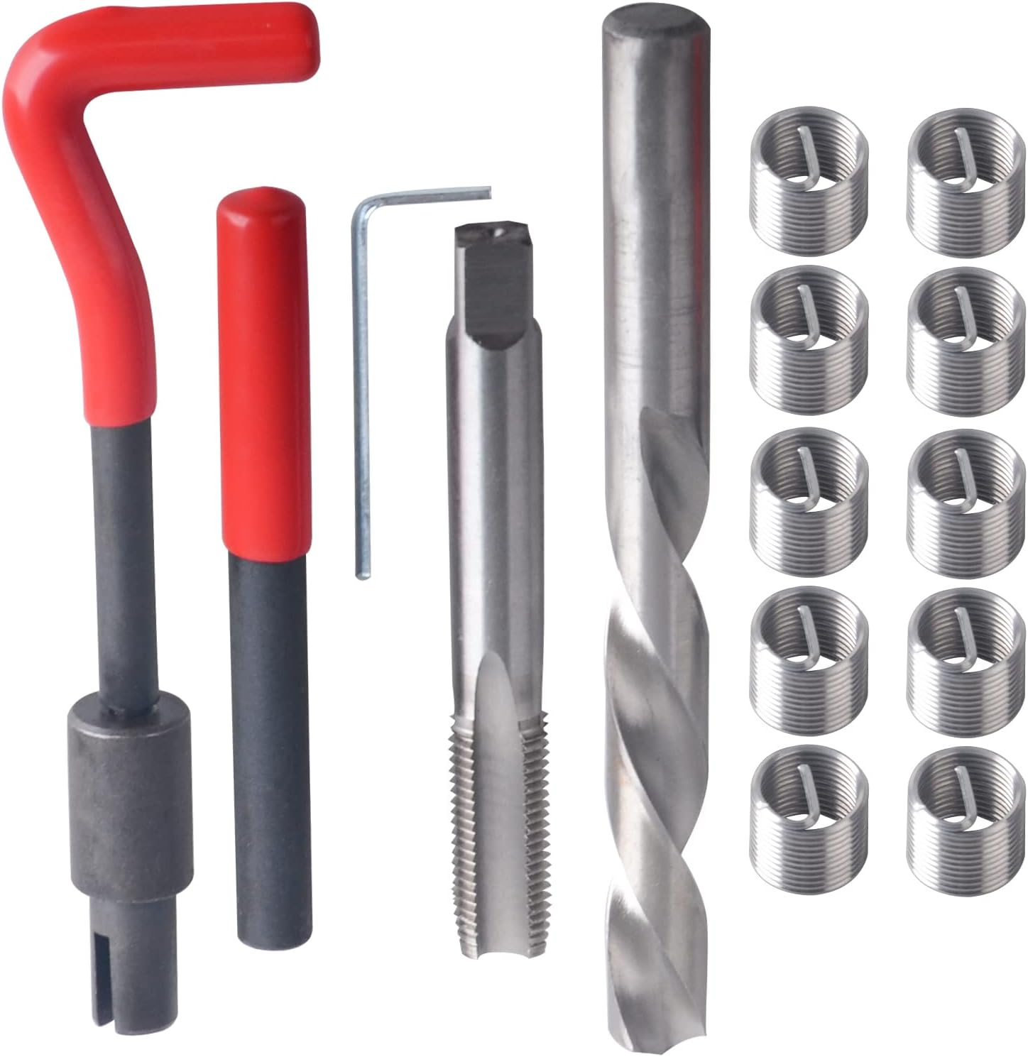 DAYUAN Details about UK New 25 Piece PC Thread Repair Insert Kit M7 X 1.0Mm Helicoil Compatible Hand Tool Set for Auto Repairing image number 3