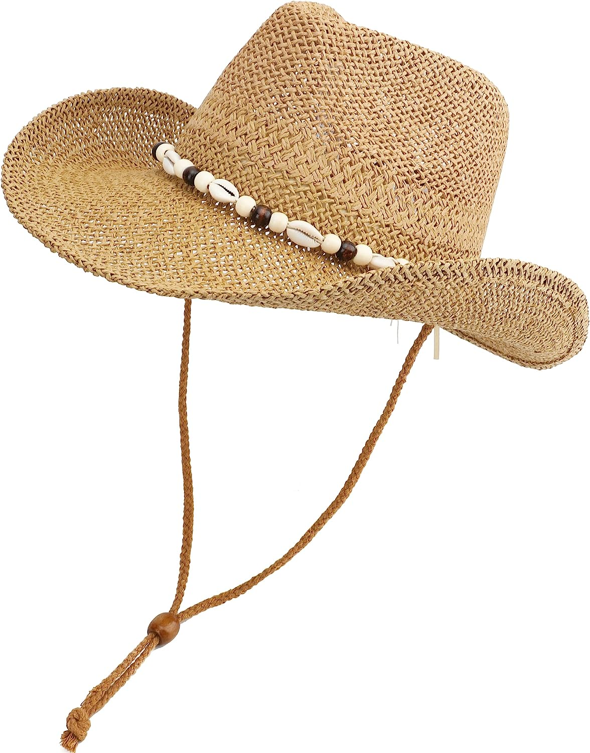 Melesh Adult Sun Straw Western Cowboy Hat Colored