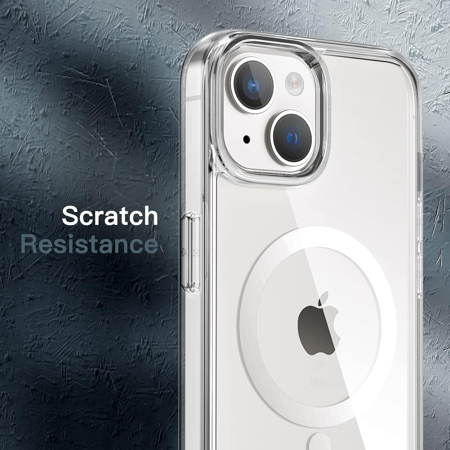 Jetech Magnetic Case for Iphone 14 6.1-Inch Compatible with Magsafe Wireless Charging, Shockproof Phone Bumper Cover, Anti-Scratch Clear Back (Clear) - Sierra Blue image number 5