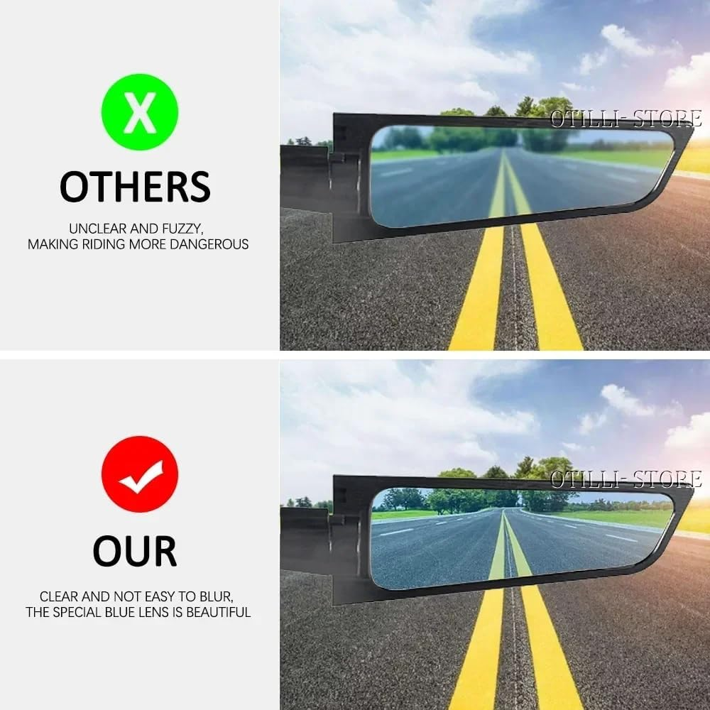 Compatible with Yamaha YZF R7 2021-2023 2024 2025/YZF R6 2017-2020 Motorcycle Accessories Black Rearview Mirrors 360&deg; Rotatable Wind Wing Side Mirrors