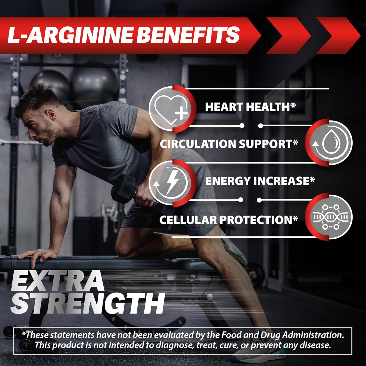 L-Arginine 1000Mg + Beet Root 500Mg Nitric Oxide Production- Non-Gmo, 60 Vegetarian Capsules image number 1