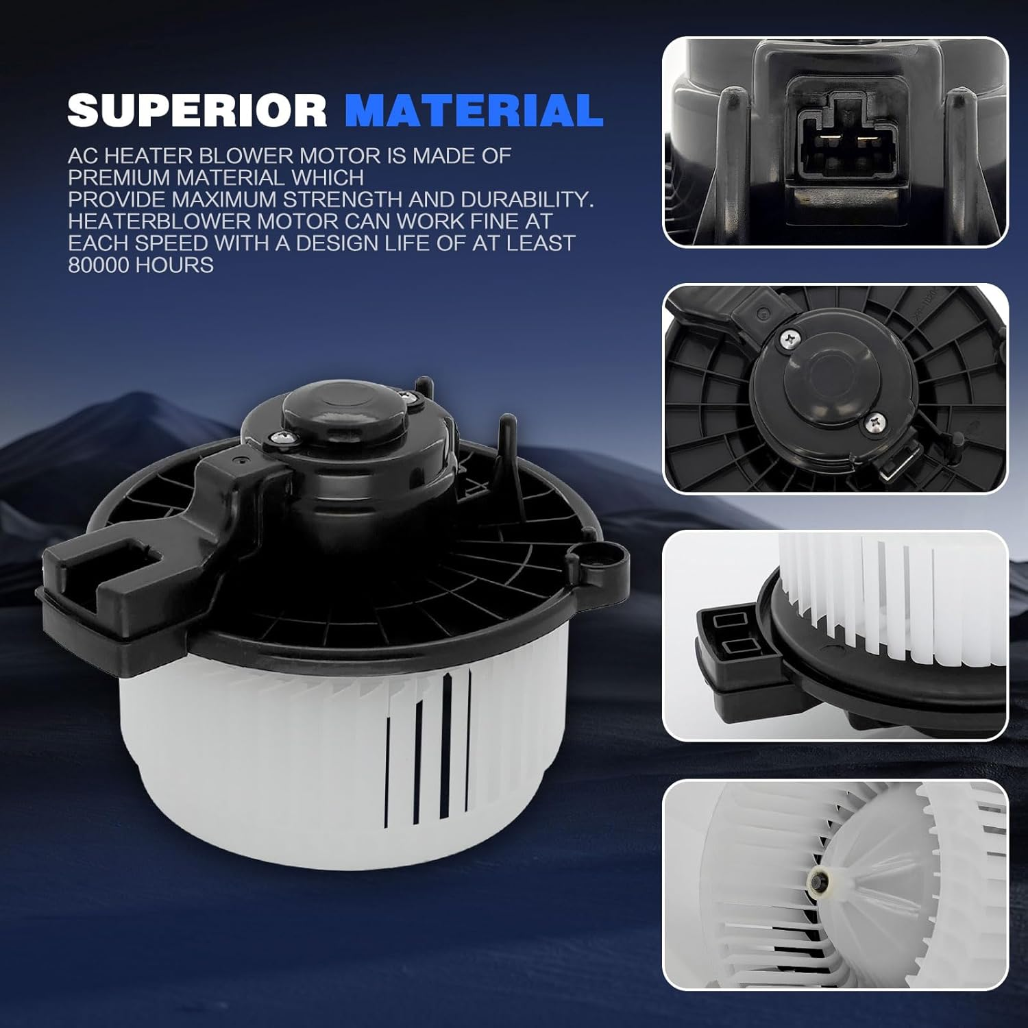 HVAC Heater Blower Motor with Fan Cage Compatible with Honda Fit 2009-2013, Honda City 2009-2013, Replace# 79310-TMO-G01, BM00029DX image number 3