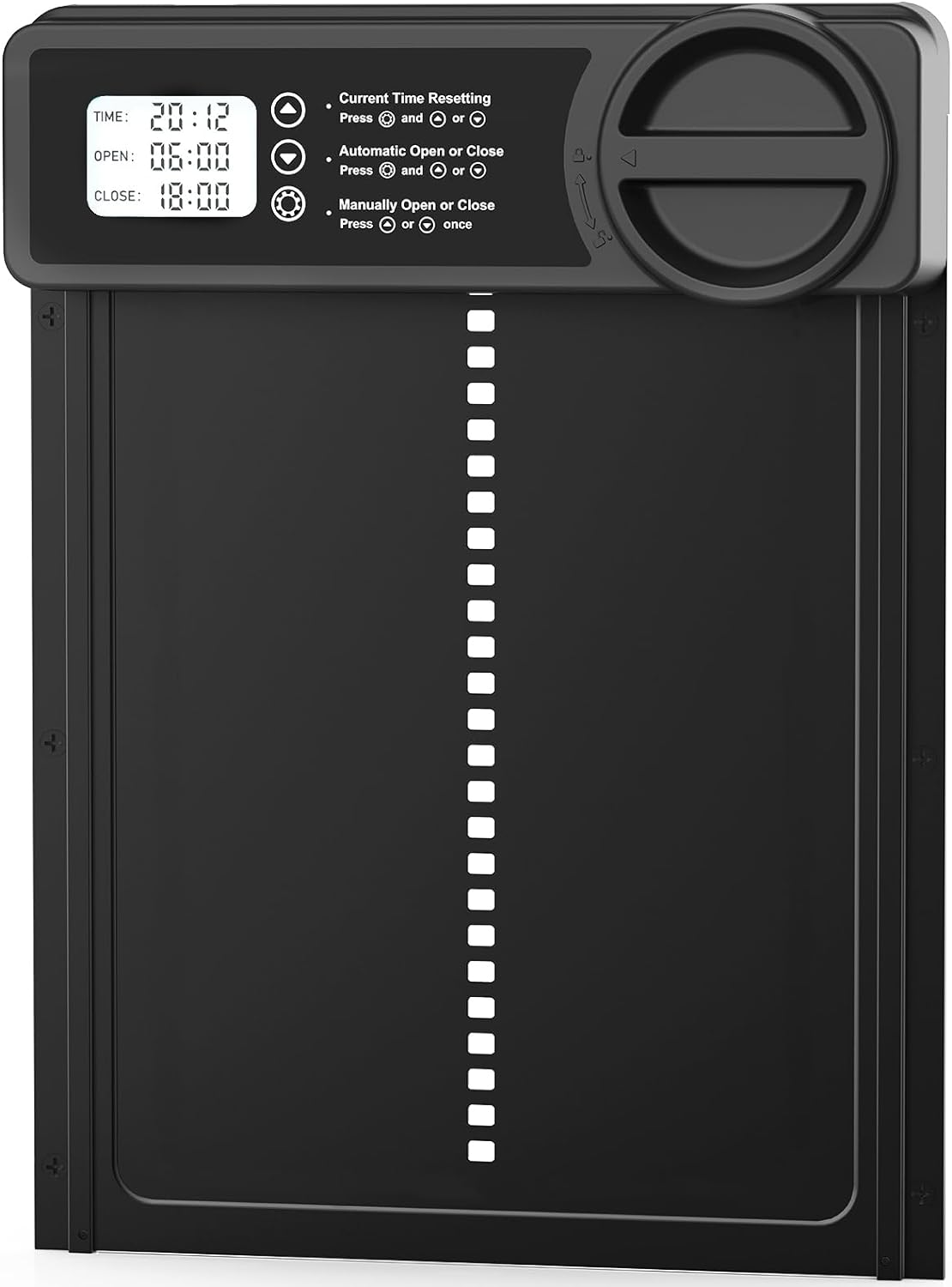 INNOLAND Automatic Chicken Coop Door with Timer/Manual Mode, Aluminum Alloy Chicken Door | Anti-Pinch | Large Programmable LCD Screen, Chicken Door with Low Battery Warning image number 2