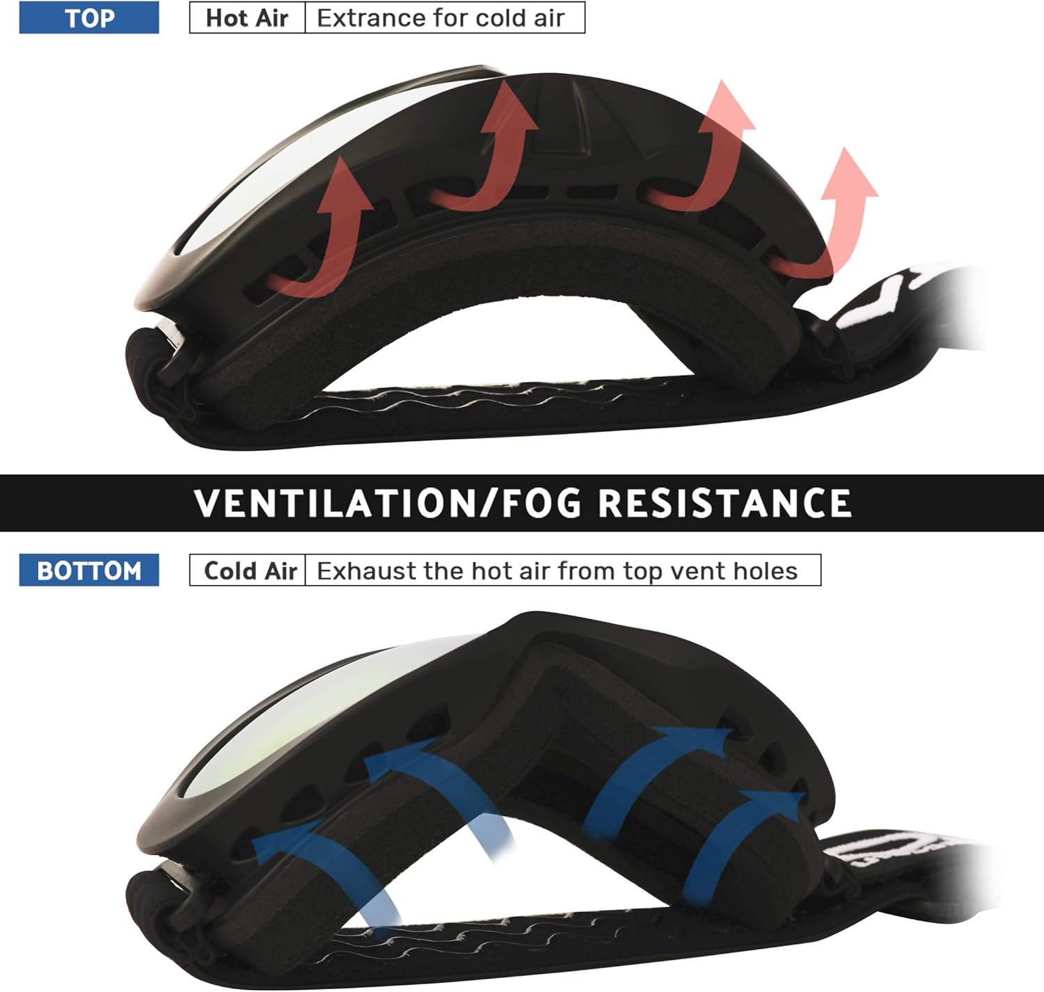 OUTDOOR SPARTA Kids Ski Goggles, Kids Snowboarding Goggles for Boys Girls Toddler Age 3-14 with 100% UV Protection image number 4