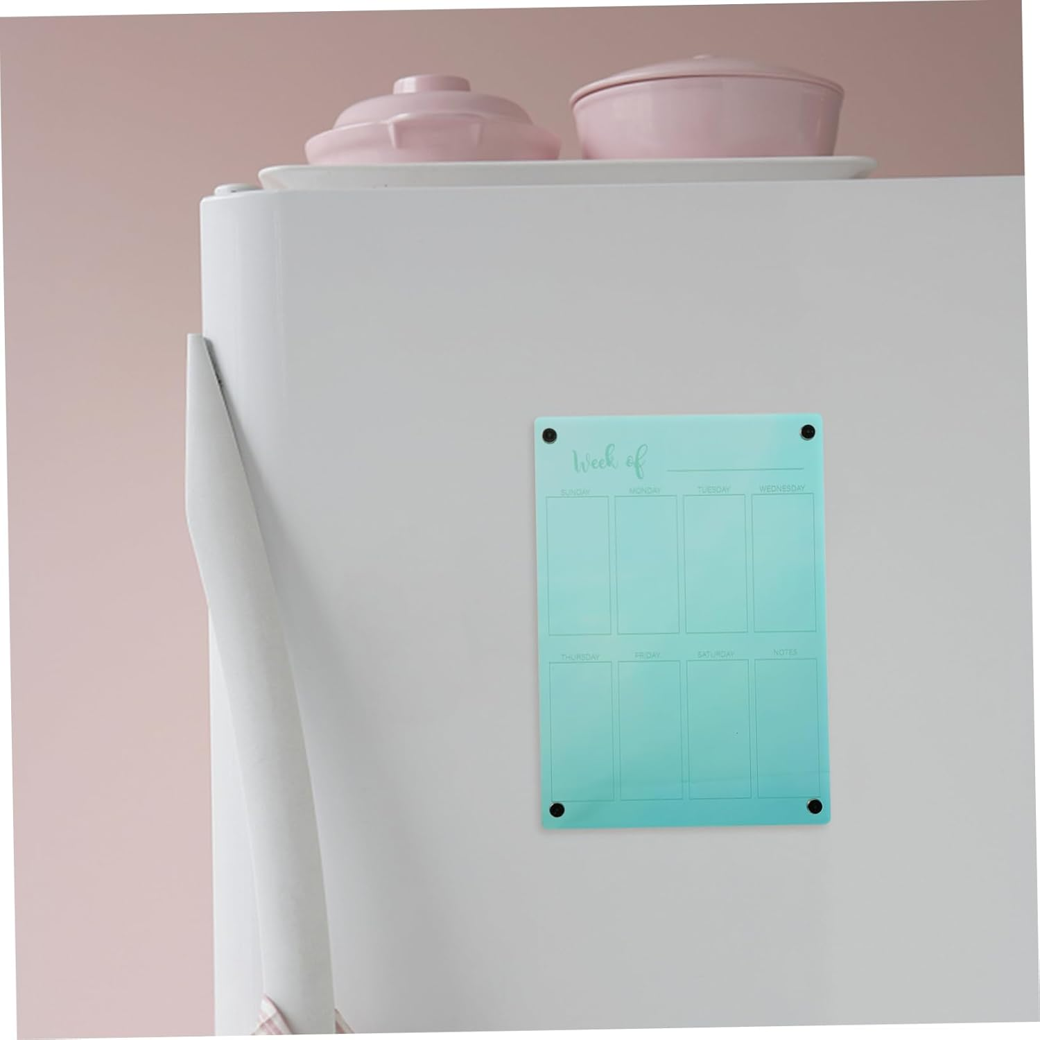 KICHOUSE Magnetic Schedule Plan Board Acrylic Fridge Dry Erase Board Weekly Planner image number 5