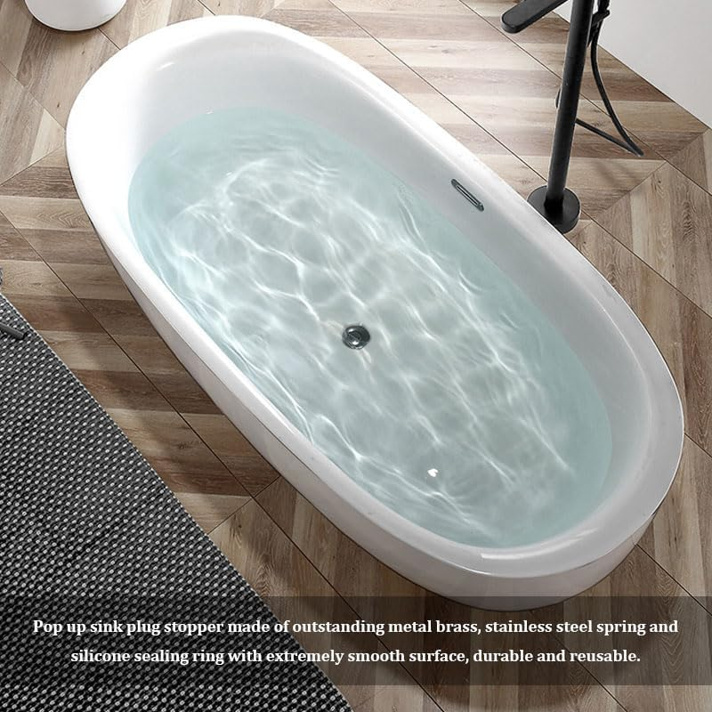 1 PCS Pop up Sink Plugs, Bath Plug Replacement, Click Clack Plug Stopper for Kitchen, Bathroom, Washbasin Bath, 43Mm image number 1