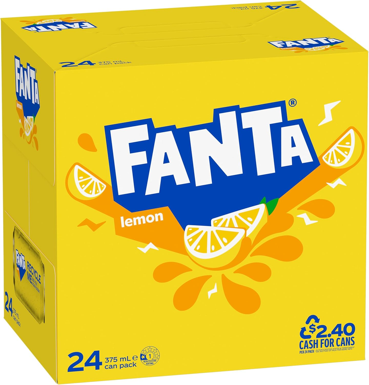 Fanta Lemon Soft Drink 24 X 375Ml Can image number 6