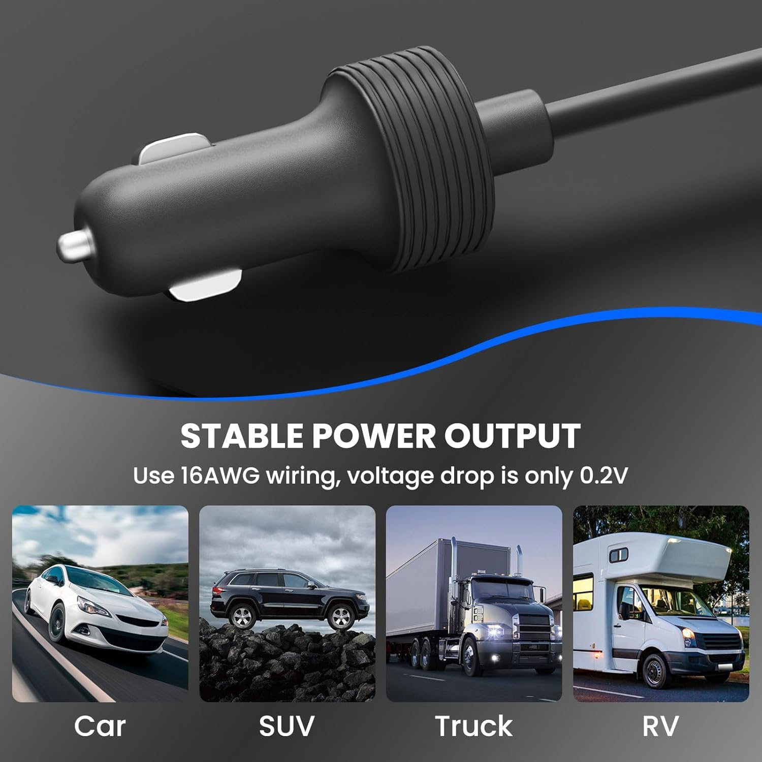 For Starlink Mini Power Cable Direct to Cigarette Adapter, for Starlink Mini Cable 3M/12V-48V Car Power Cable for Starlink Mini DC Male to Cigarette Lighter image number 3