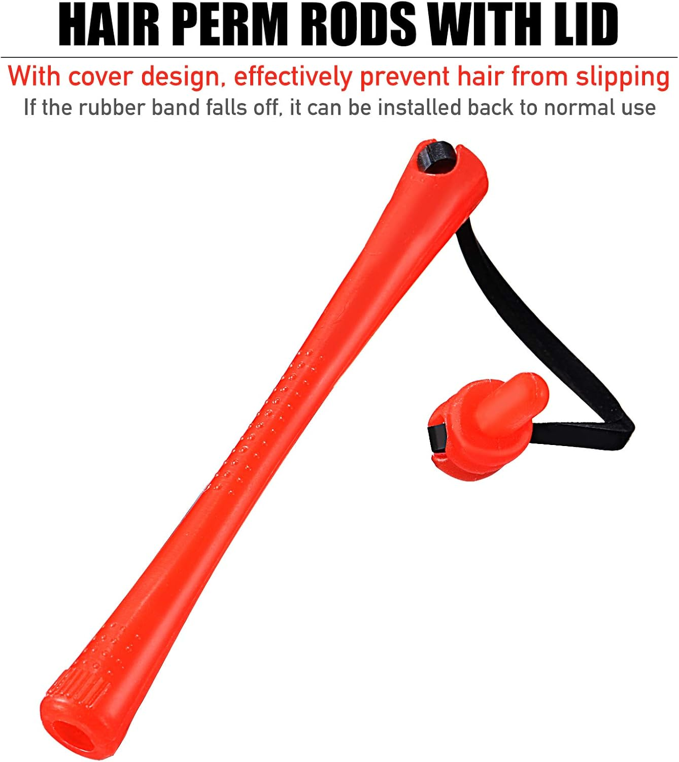 WILLBOND 84 Pieces Hair Perm Rods Hair Curling Rollers Perming Curlers Rods Cold Wave Rollers for Hairdressing Styling Tools(0.2 Inch,Red) image number 1
