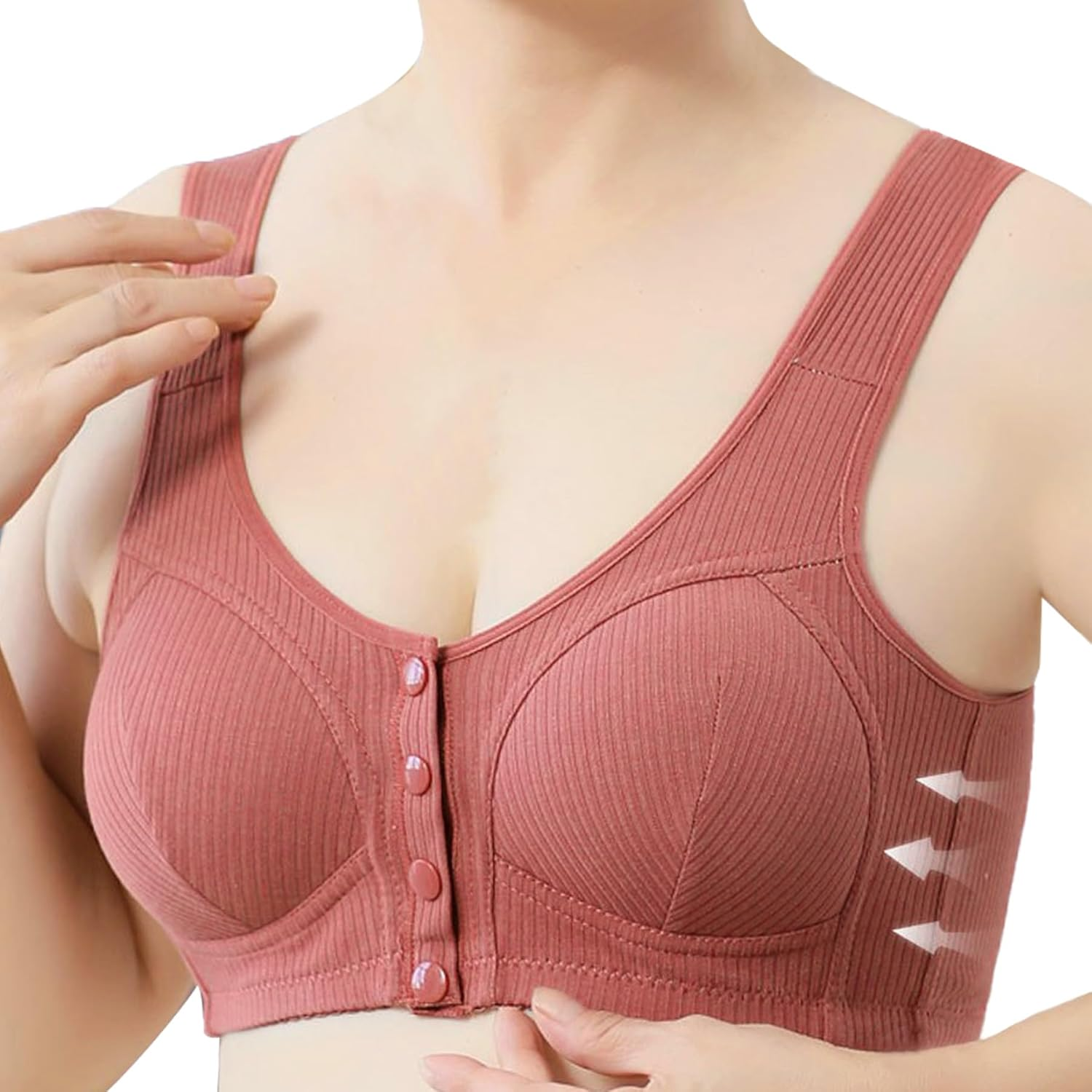 Dress Cici Full Coverage Nursing Bra for Maternity Moms - Wire Free Cotton Breastfeeding Comfort, 2 Pack image number 3