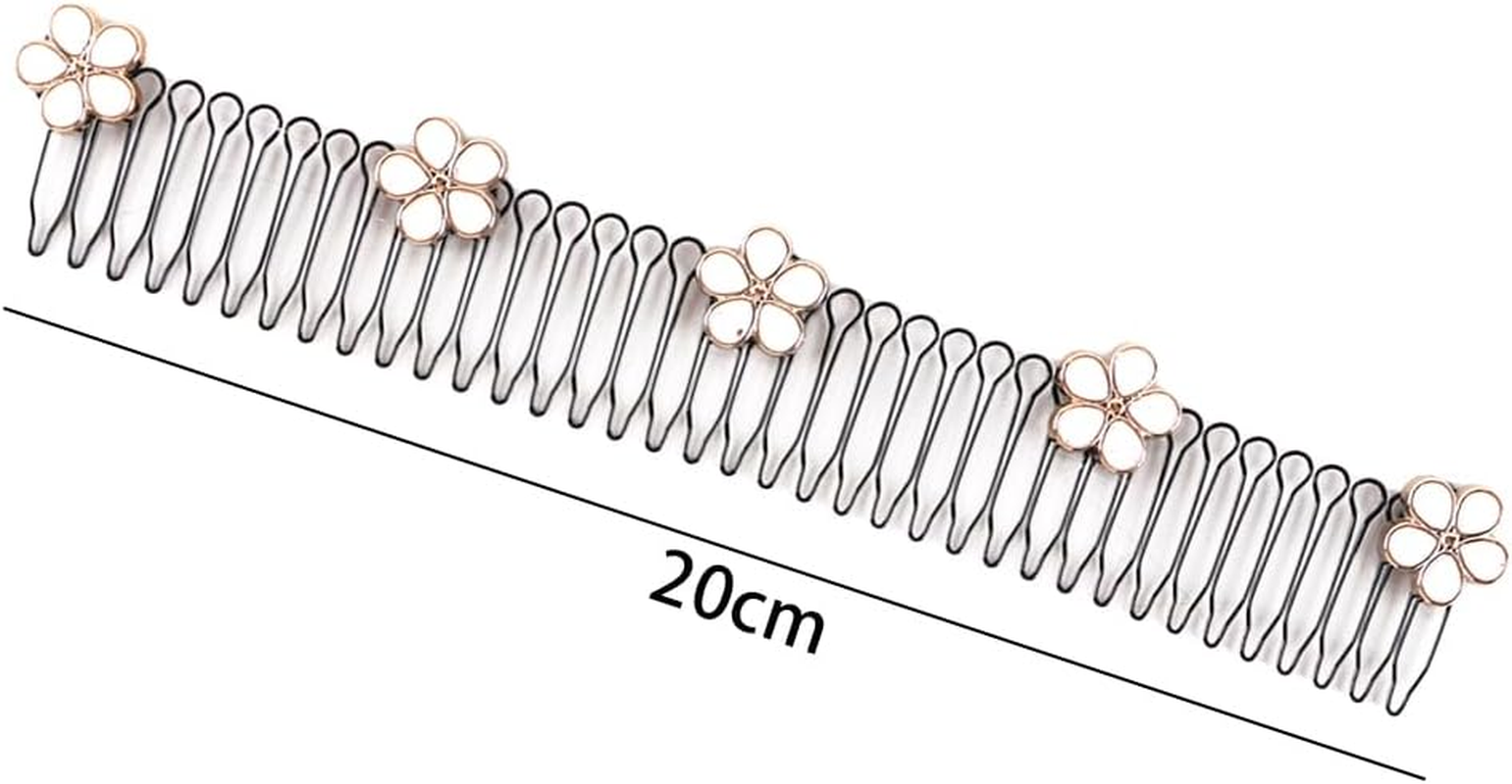 Hoite U Shaped Hair Styling Comb Tool Retractable Invisible Clips for Women Girls Vintage Asian Style Engraved Metal Brown Fit All Hair Types image number 1